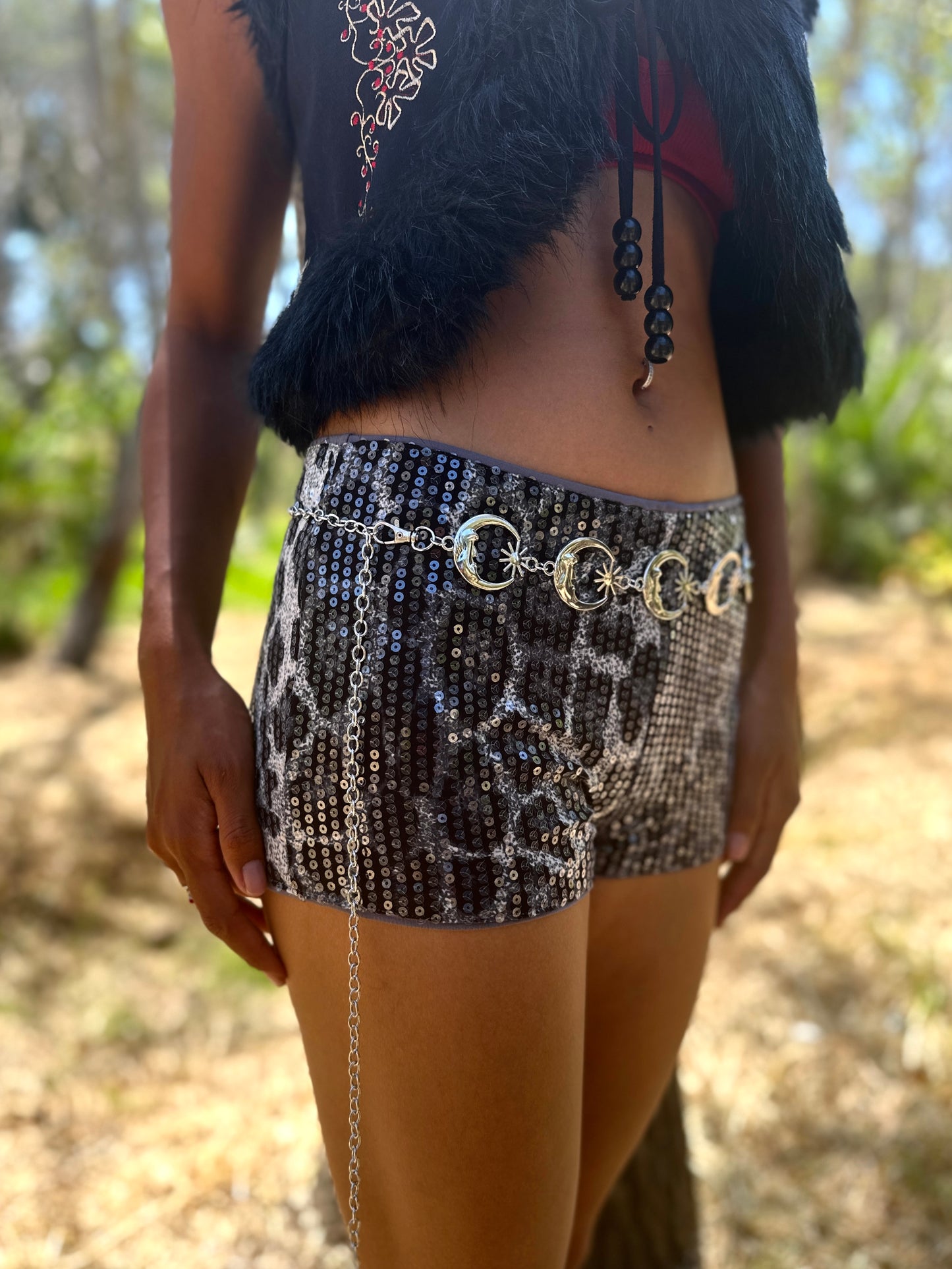 Sequence booty shorts