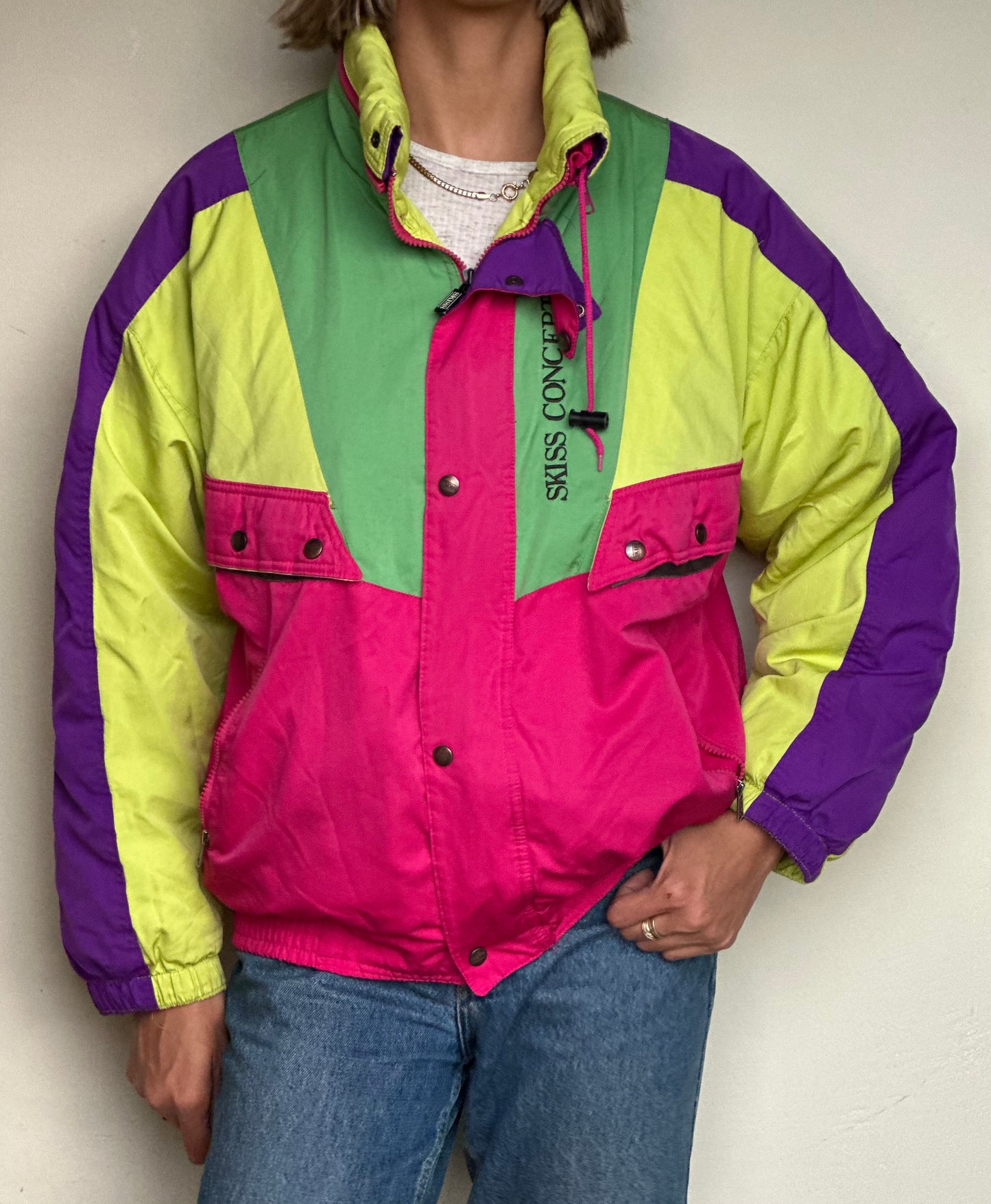80s style bomber jacket