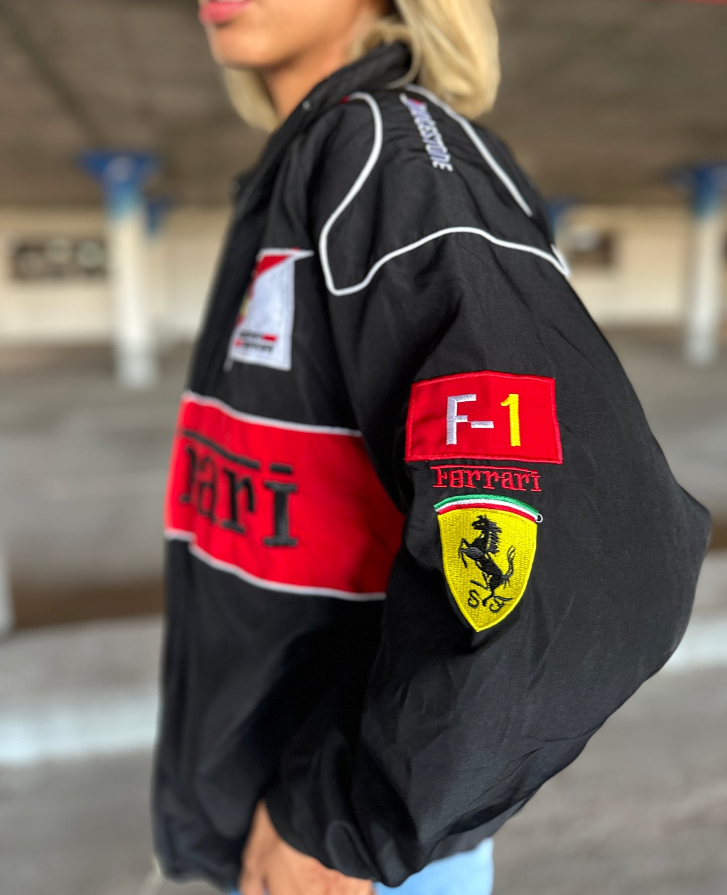 Ferrari bomber jacket all black