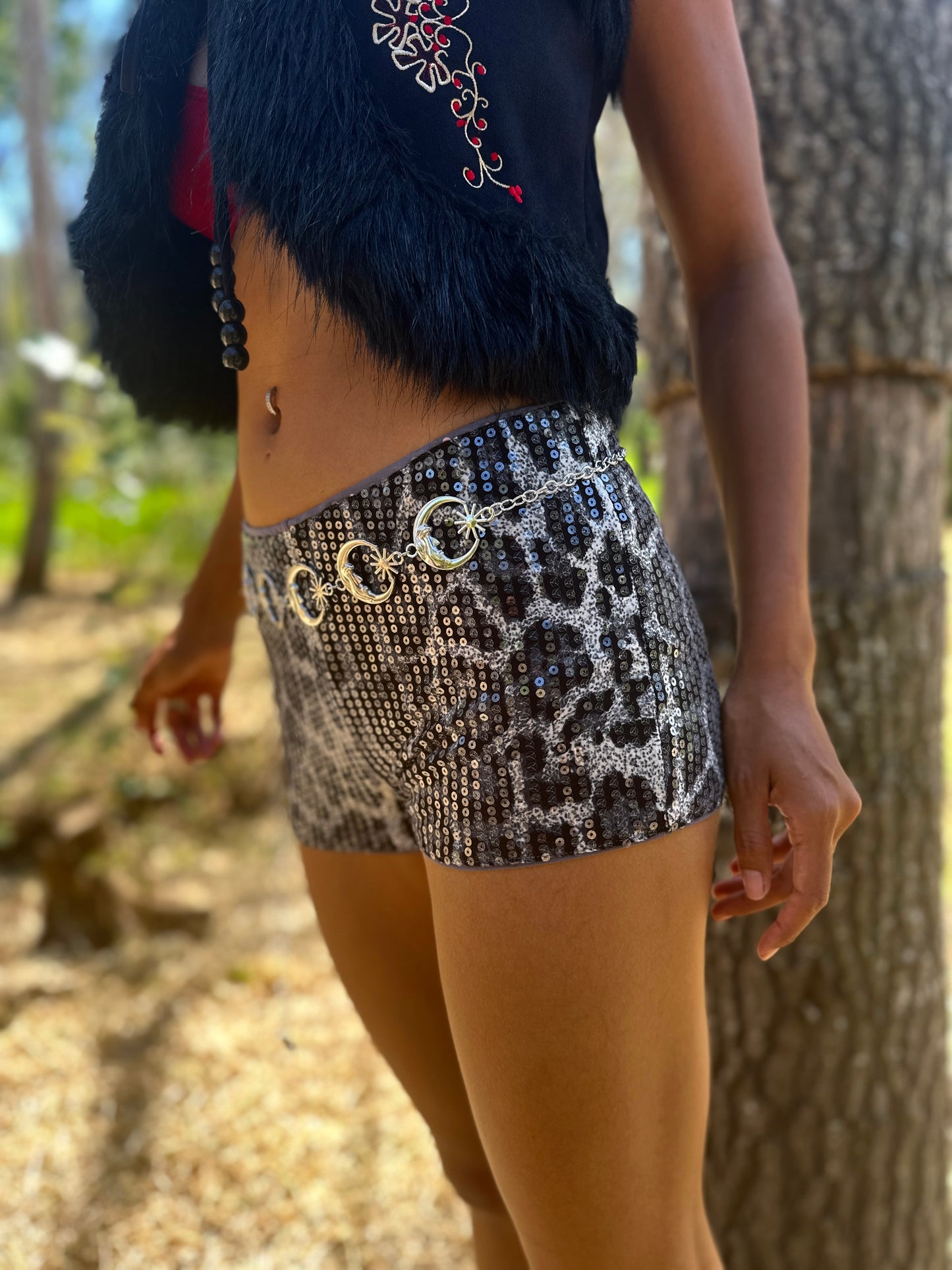 Sequence booty shorts