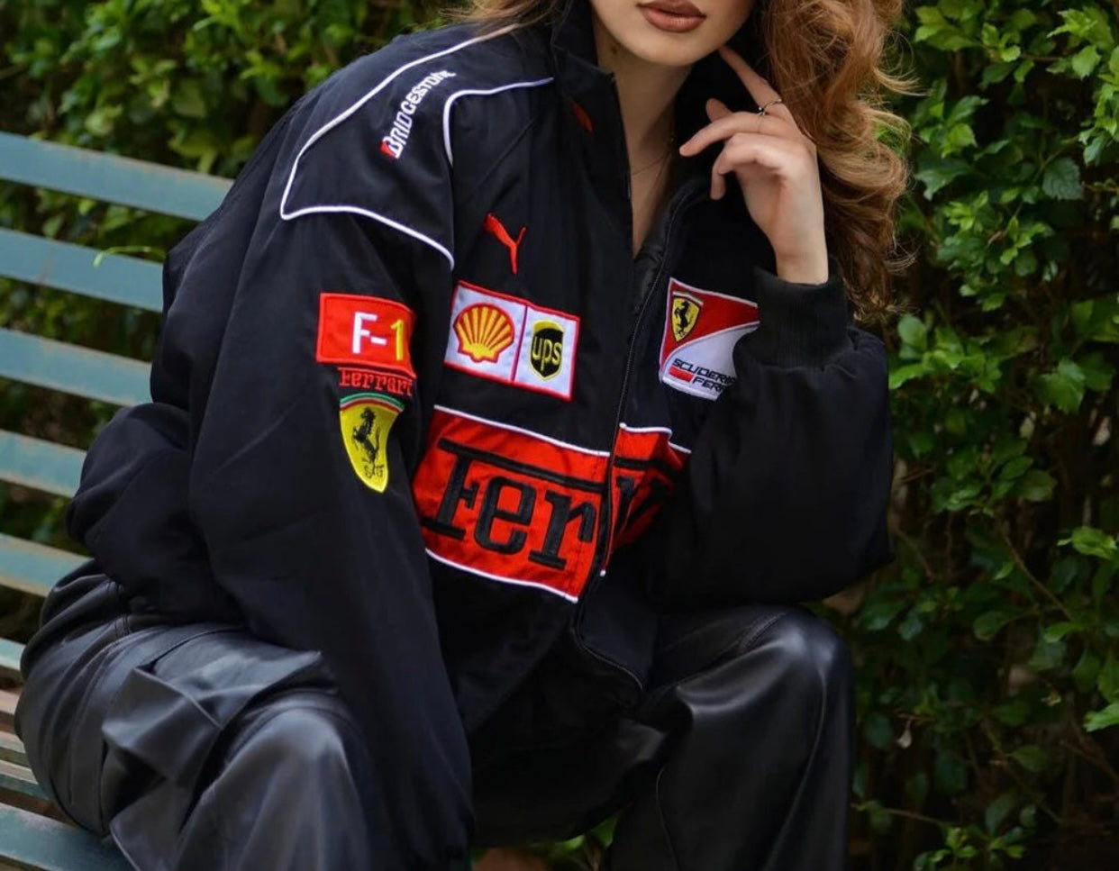 Ferrari bomber jacket all black