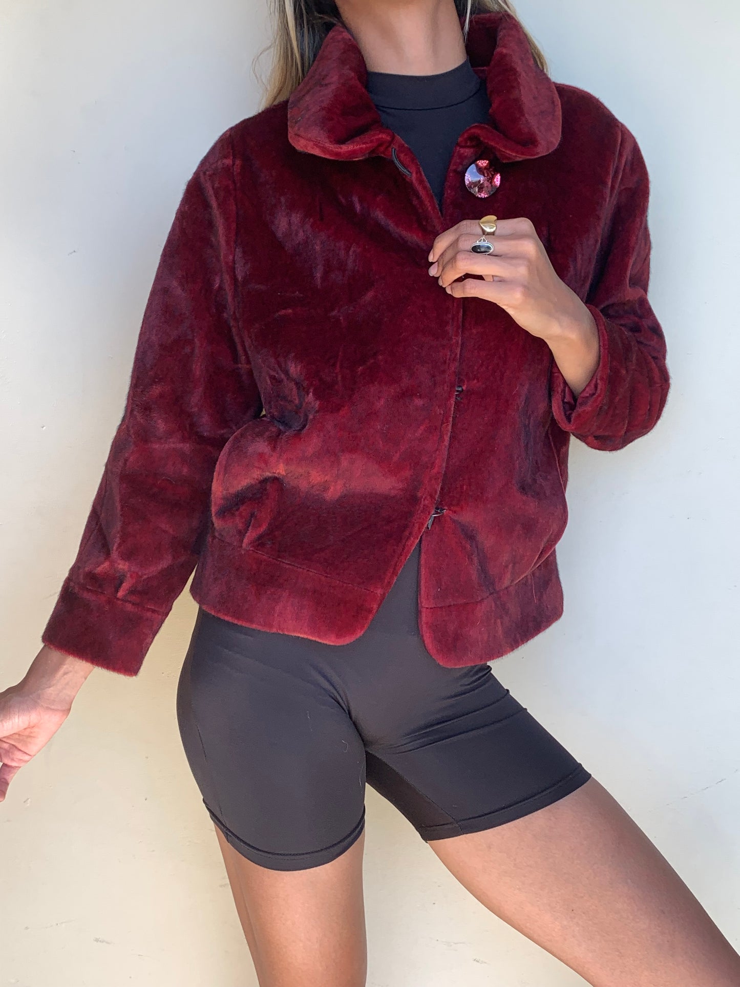 Velvet feel jacket