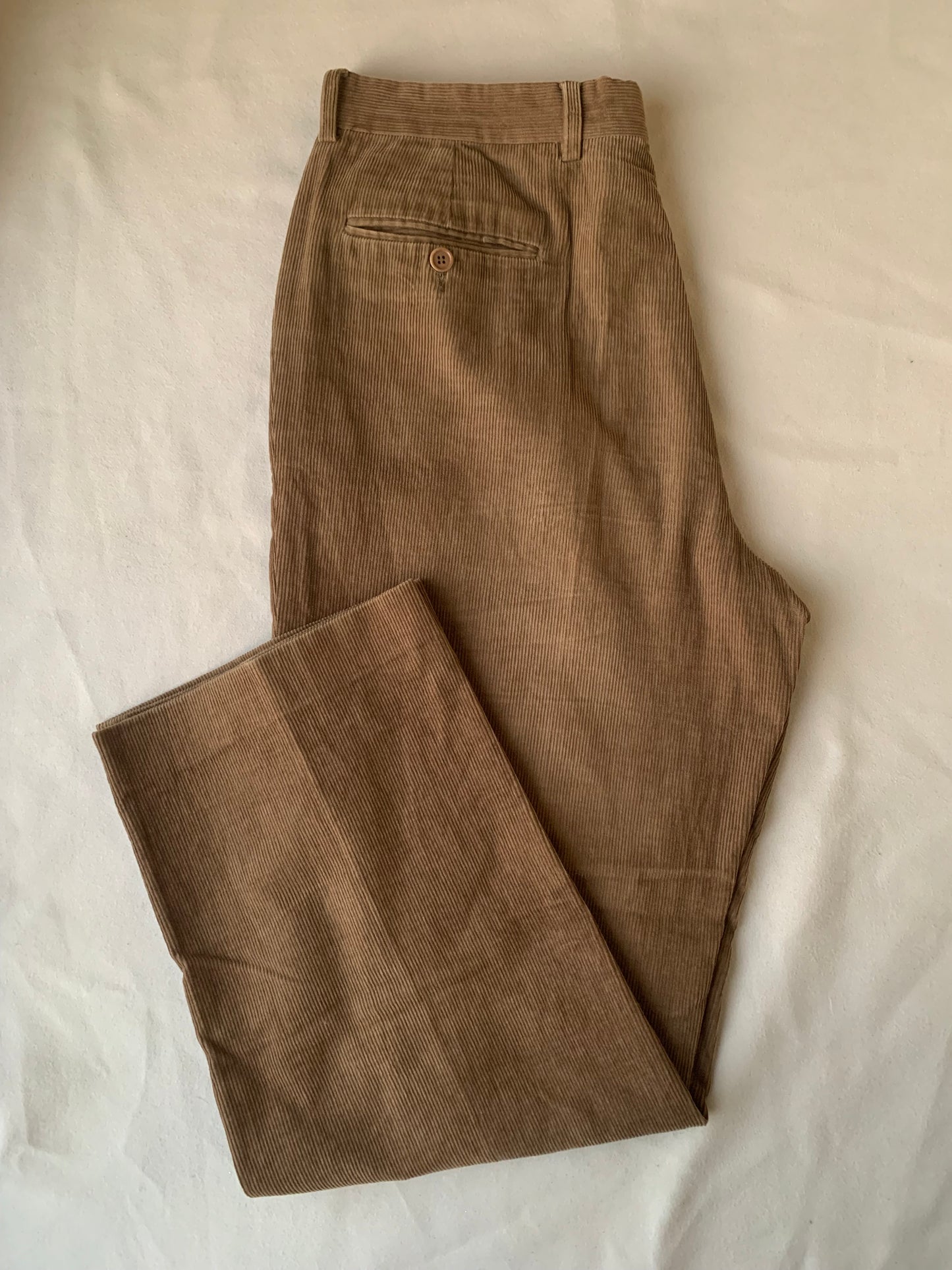 Brown tailored corduroy pants