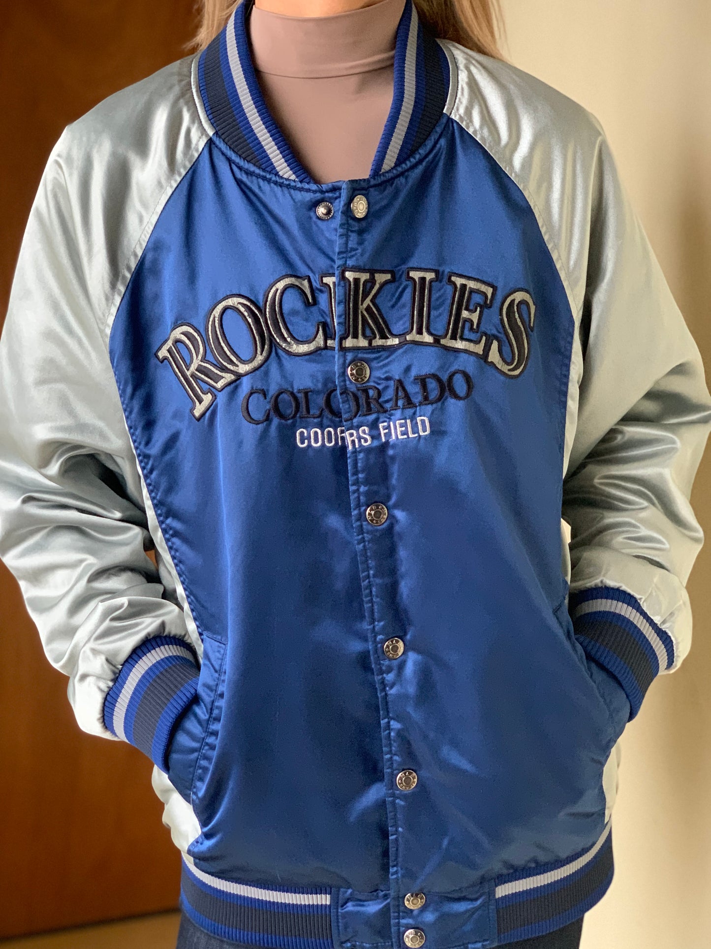 MLB ROCKIES baseball jacket