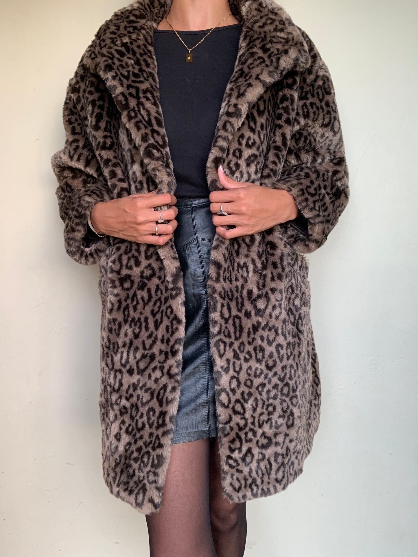 Animal print coat