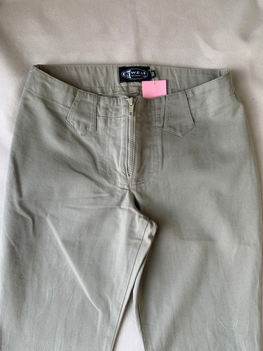 Y2K khaki flare pants