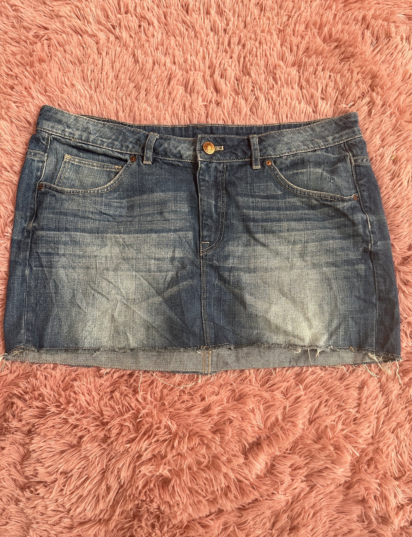 Denim micro skirt