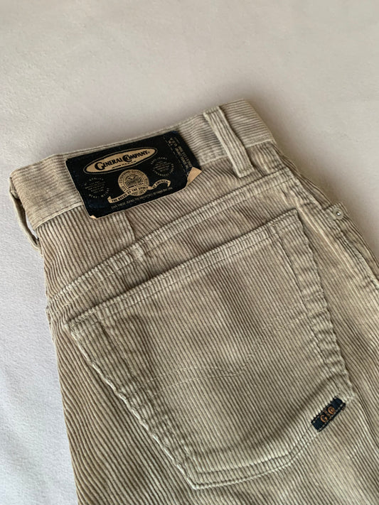 Brown tapered corduroy pants