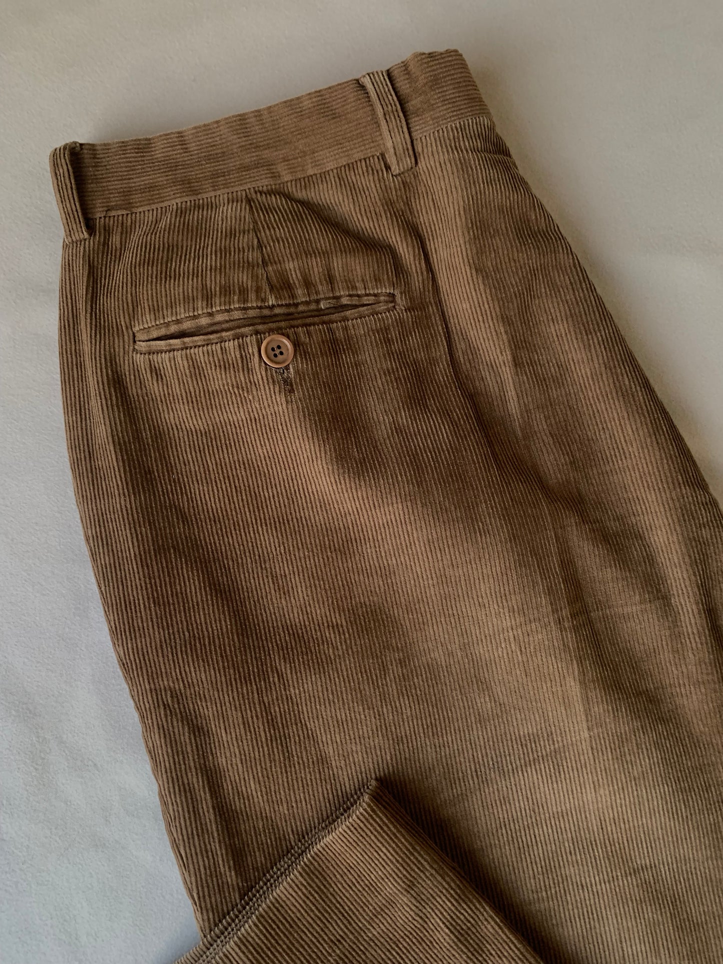 Brown tailored corduroy pants