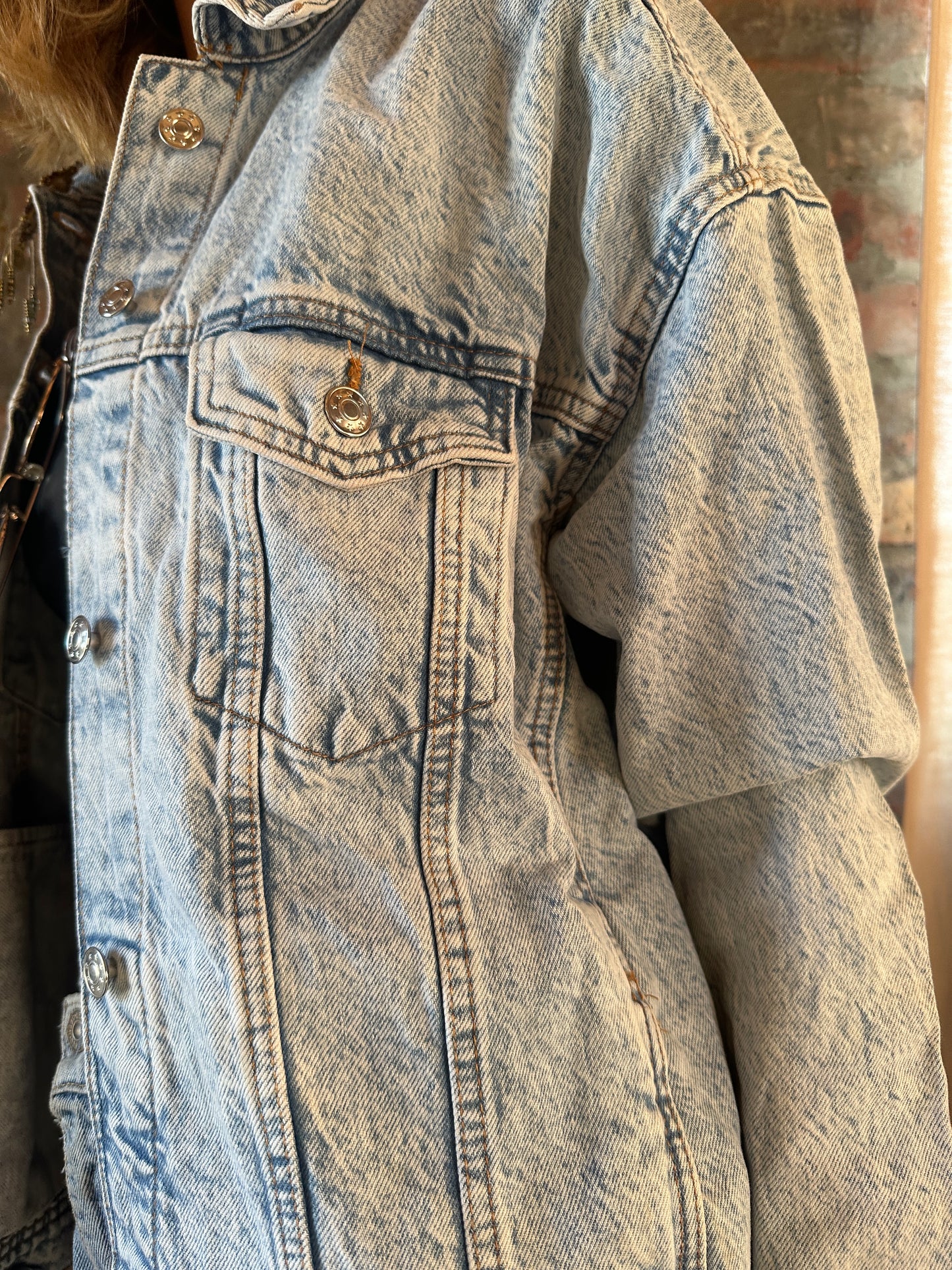 Light wash denim jacket