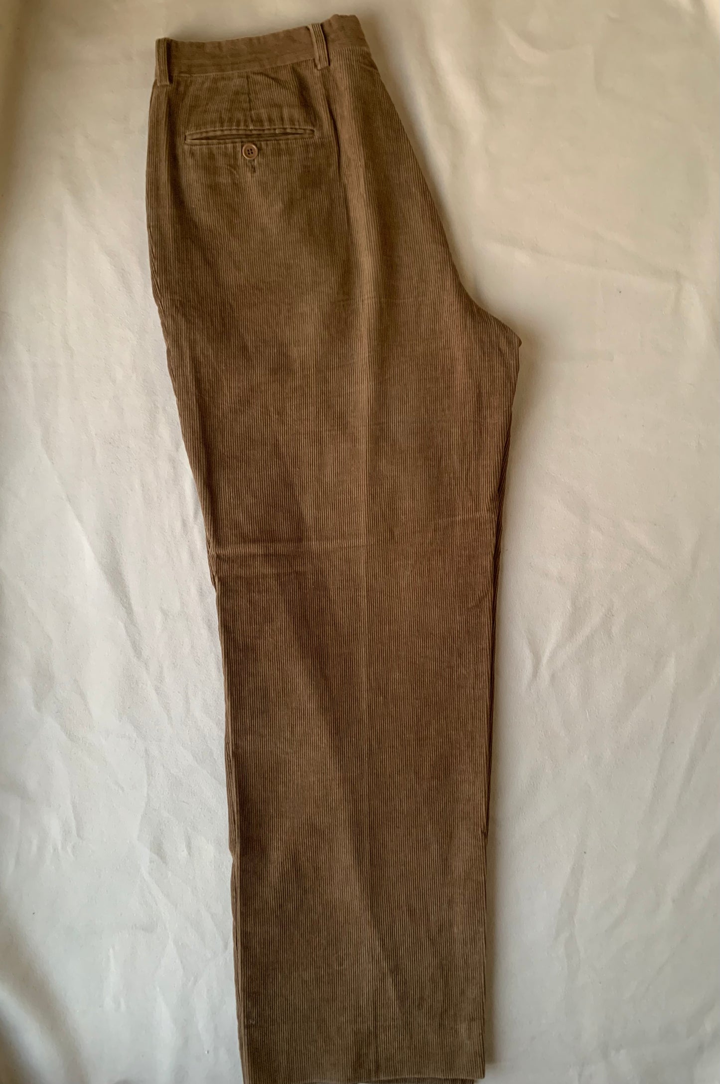 Brown tailored corduroy pants