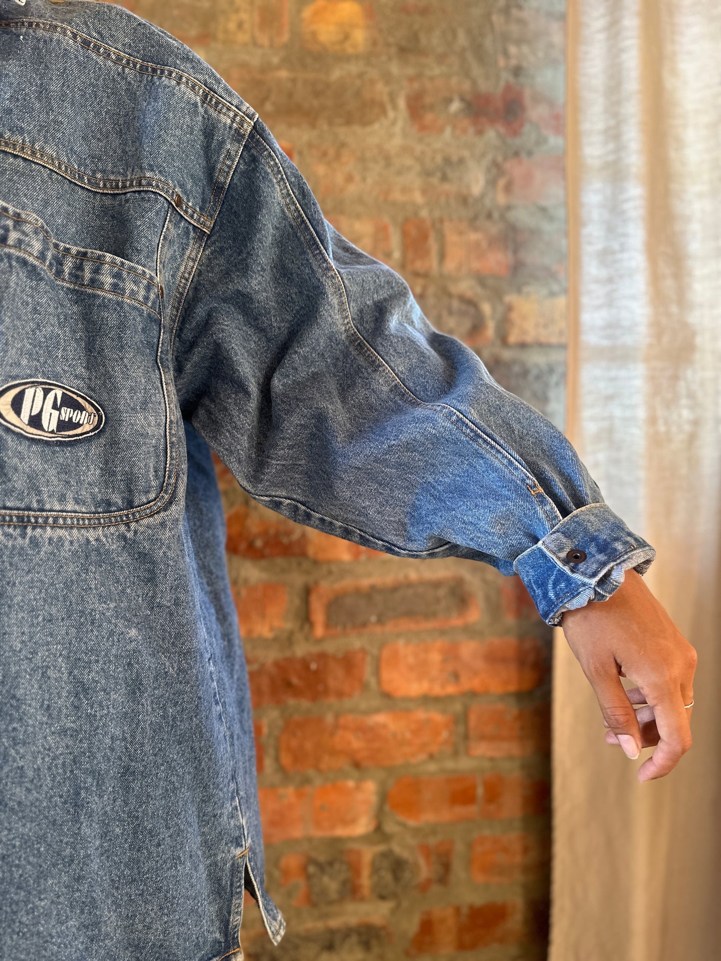 Oversized vintage denim jacket