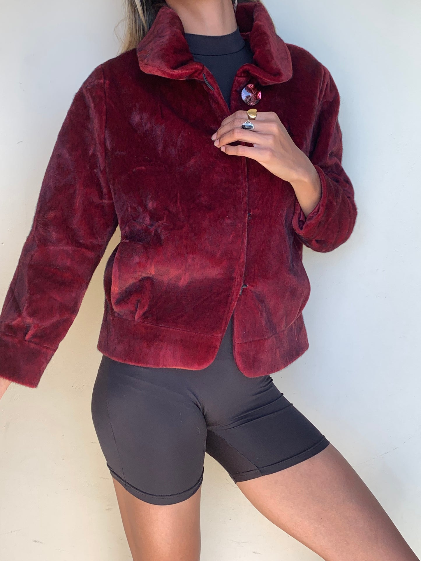 Velvet feel jacket