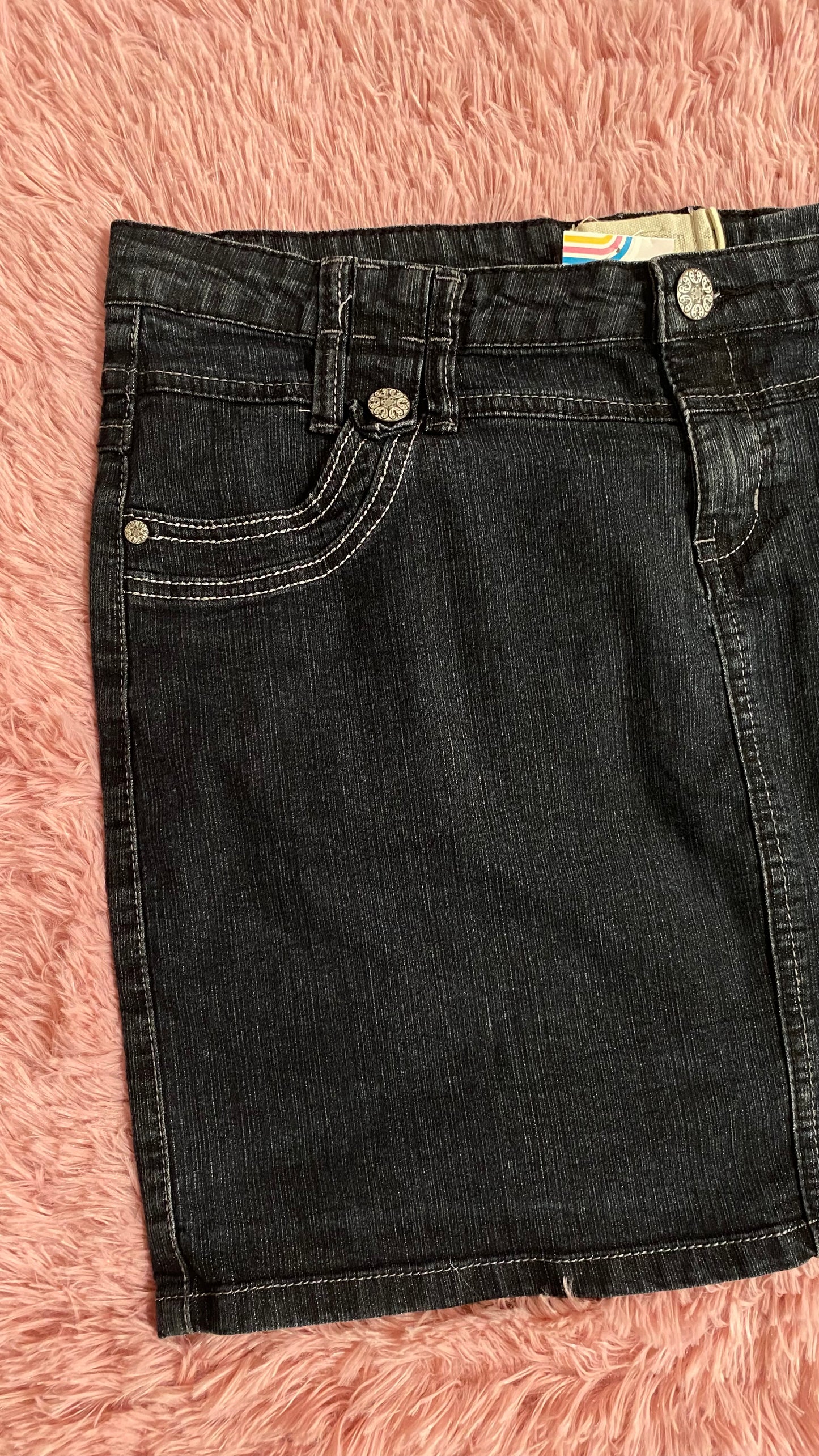 Denim mini skirt L