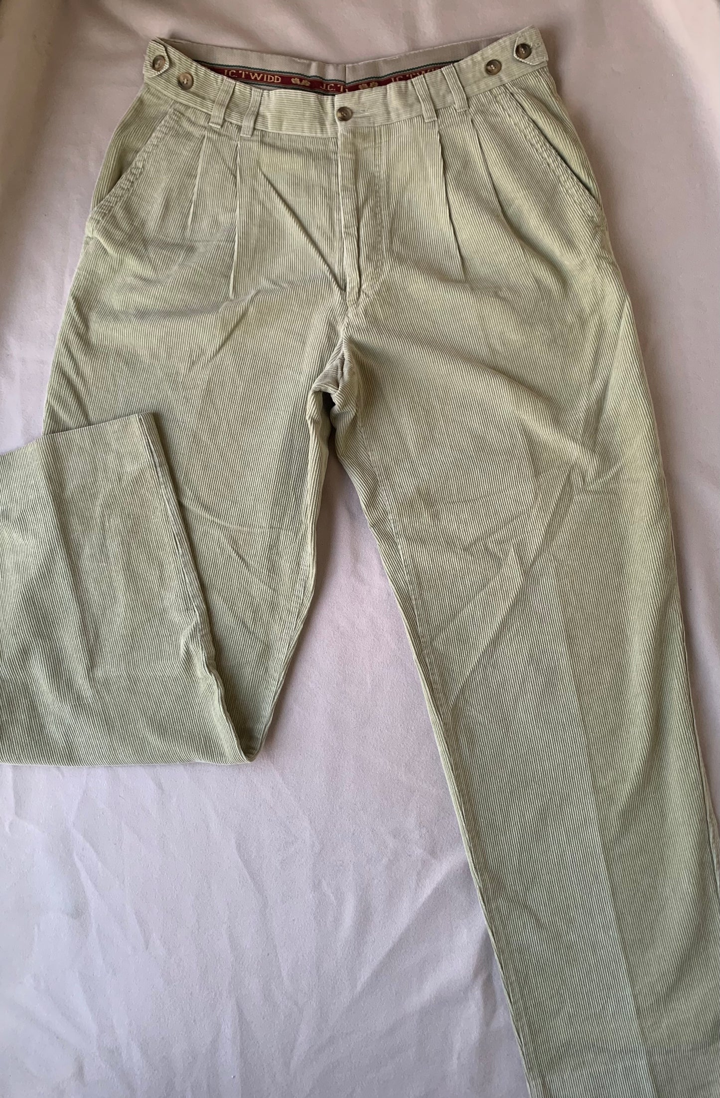 Beige corduroy formal pants