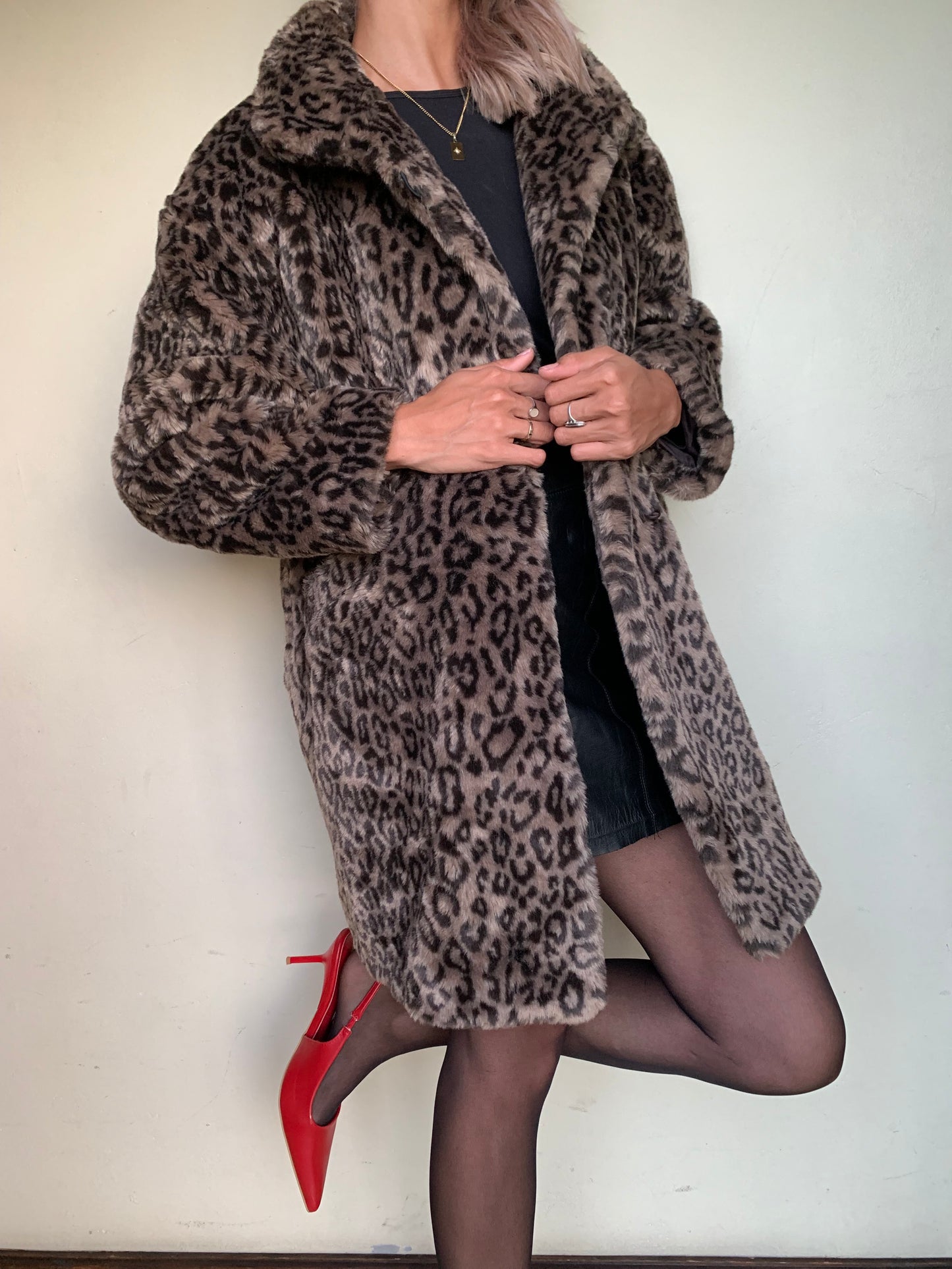 Animal print coat