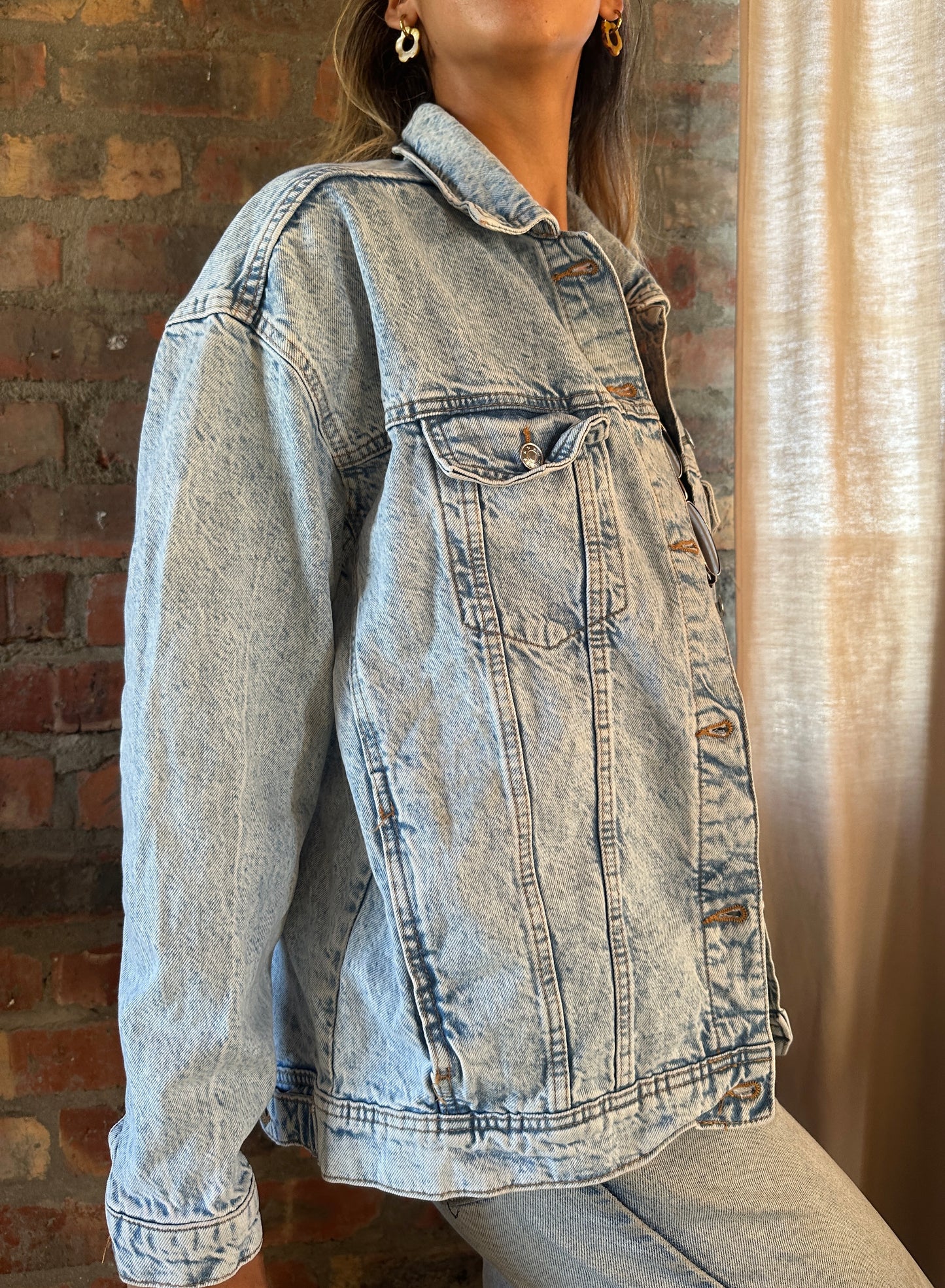 Light wash denim jacket