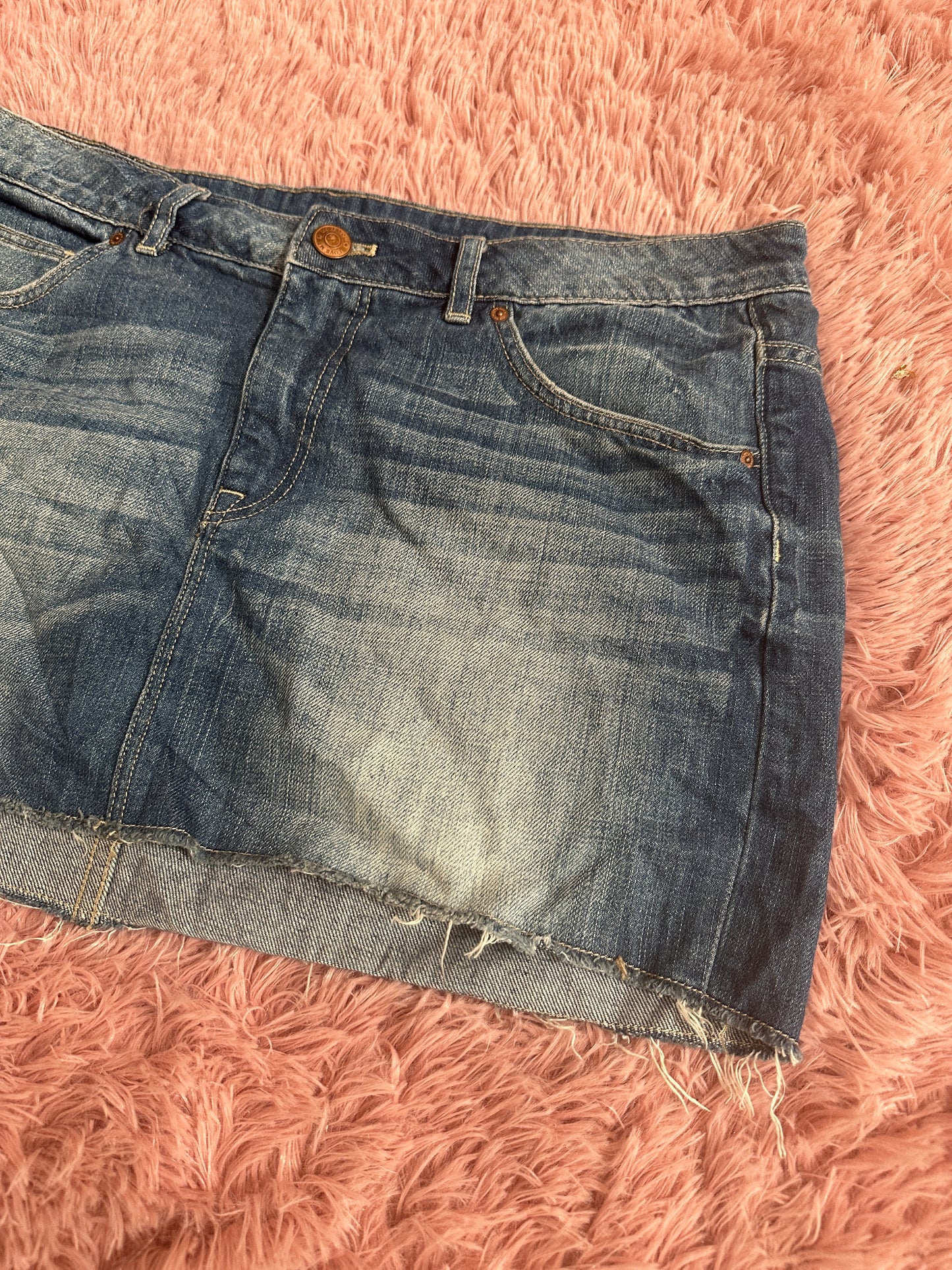 Denim micro skirt