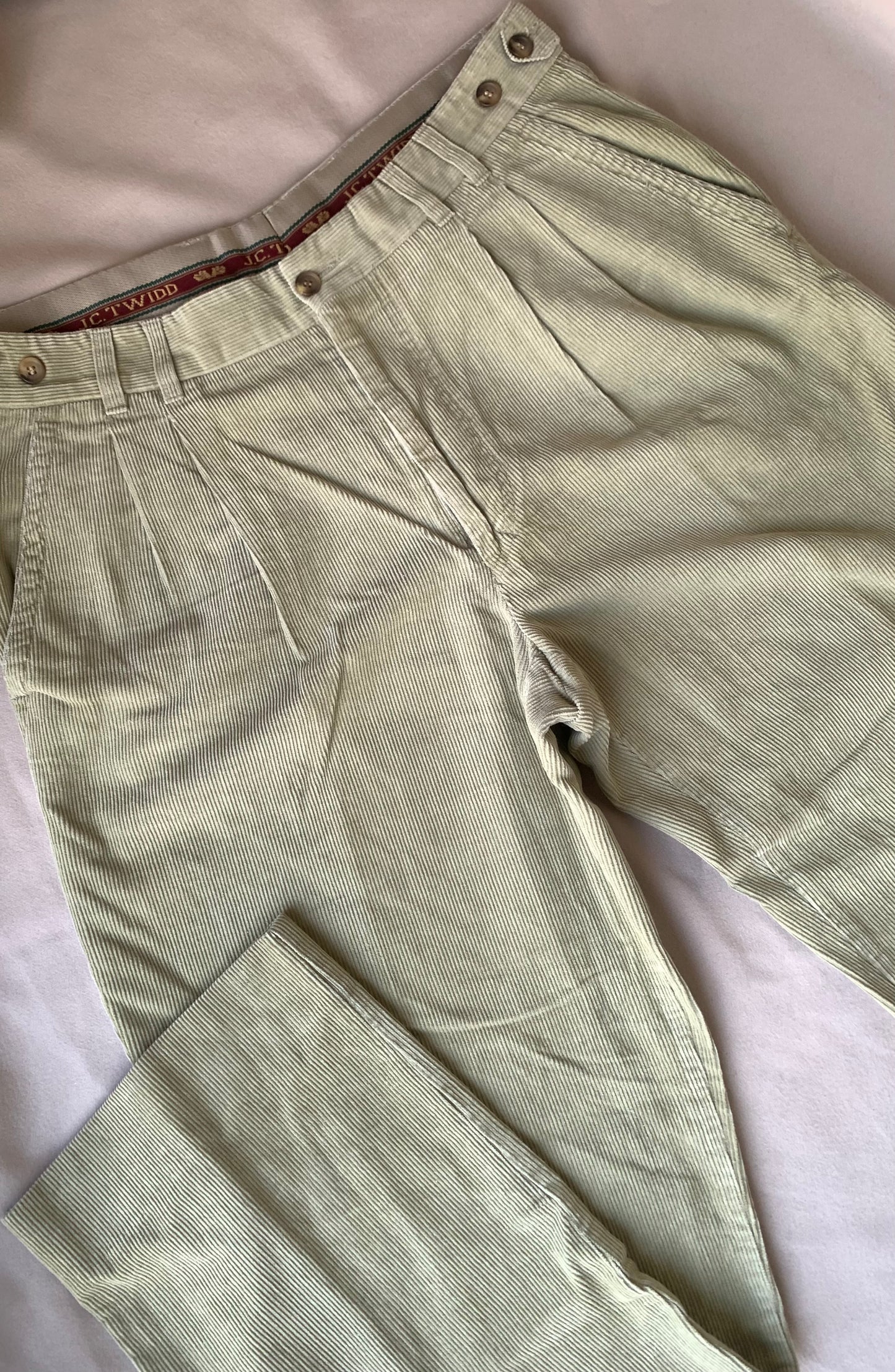 Beige corduroy formal pants