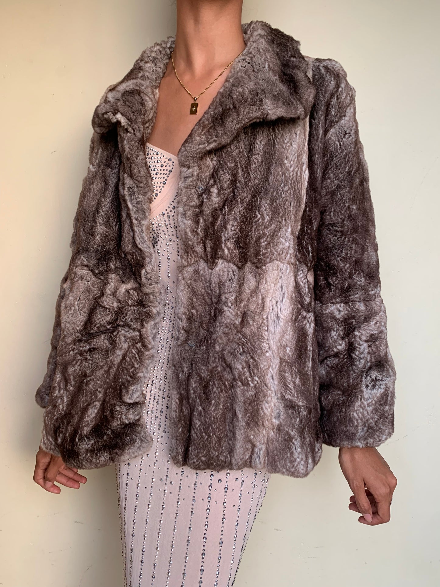 Vintage fur collared jacket