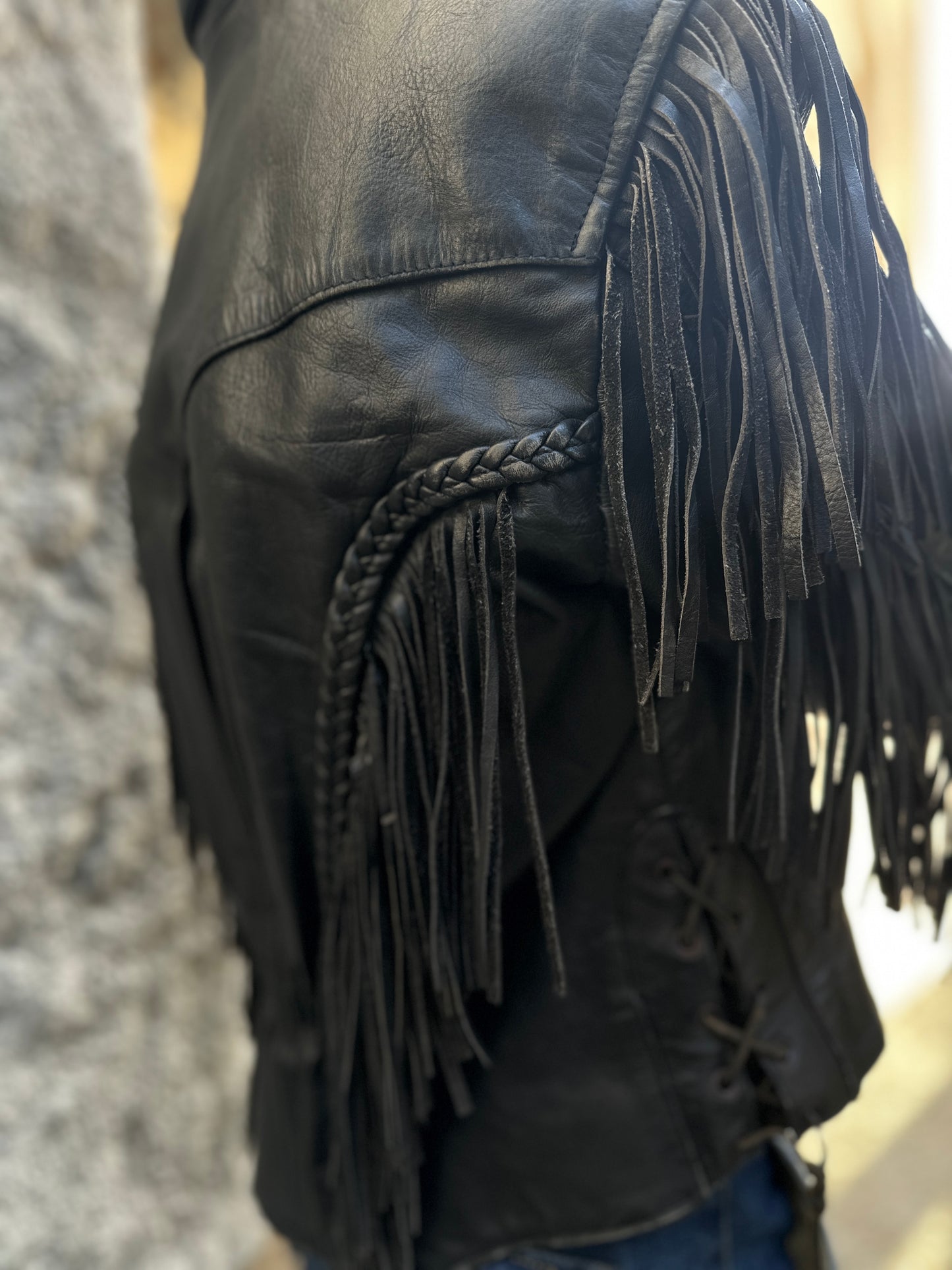 Fringe biker jacket