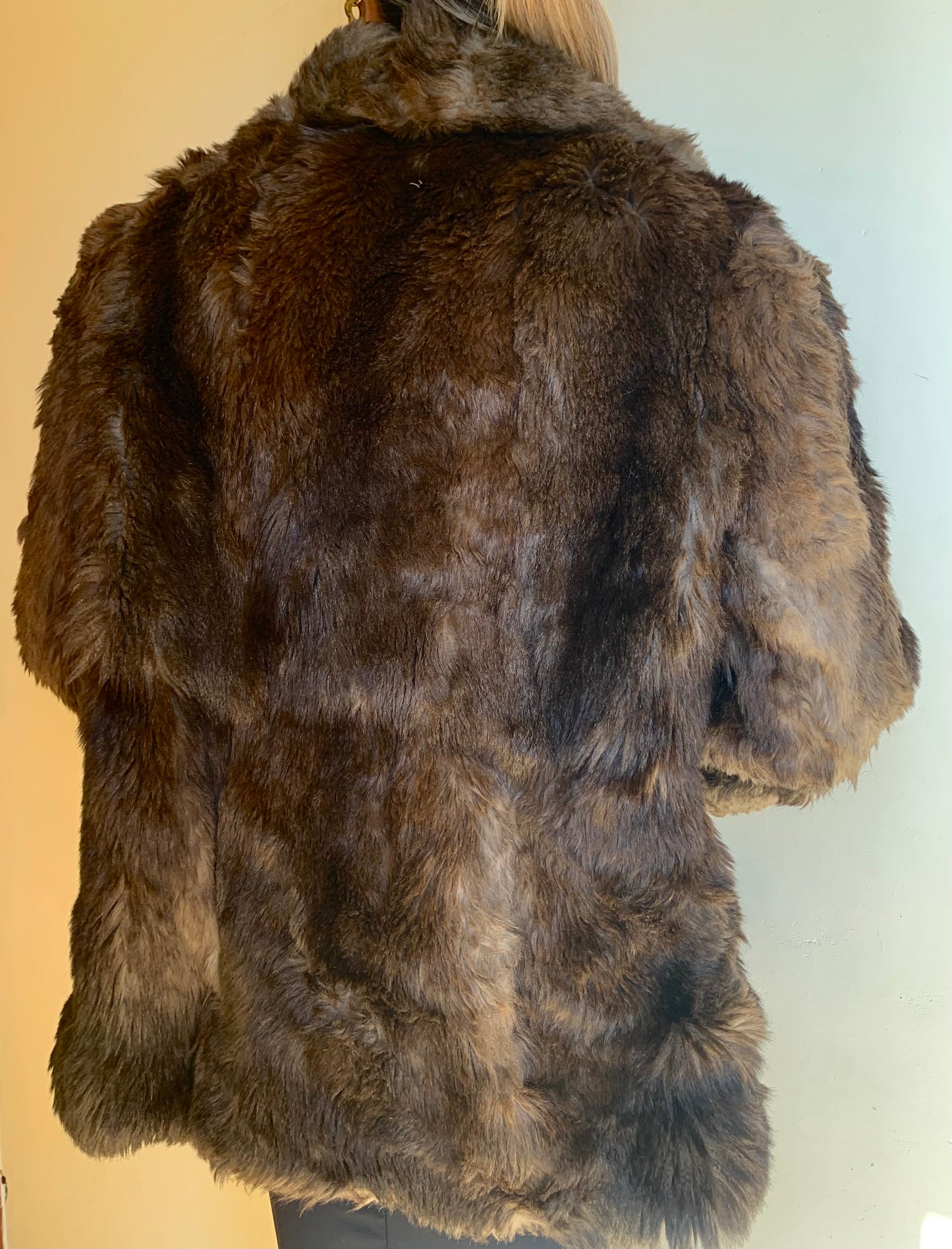 Faux fur chocolate jacket