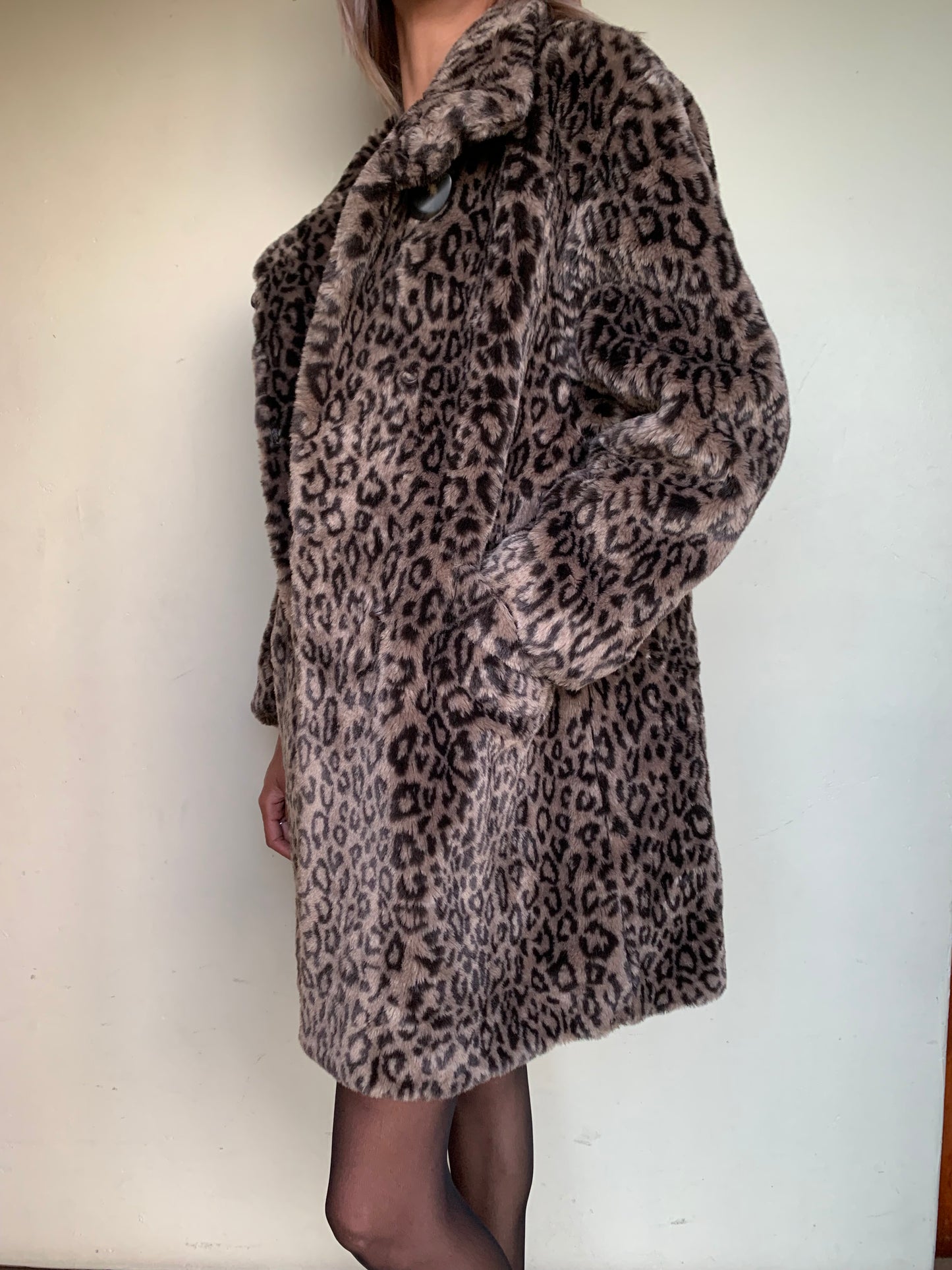 Animal print coat