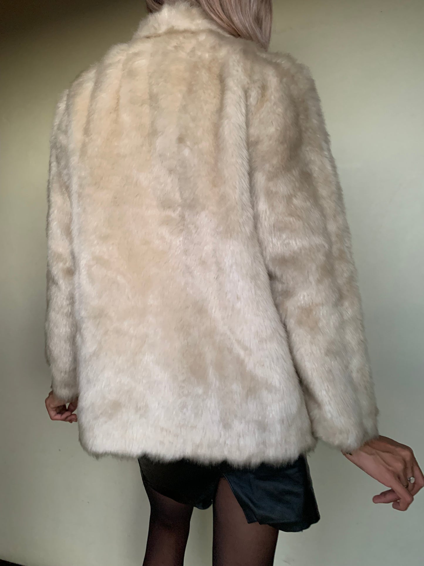 Cream dream faux fur