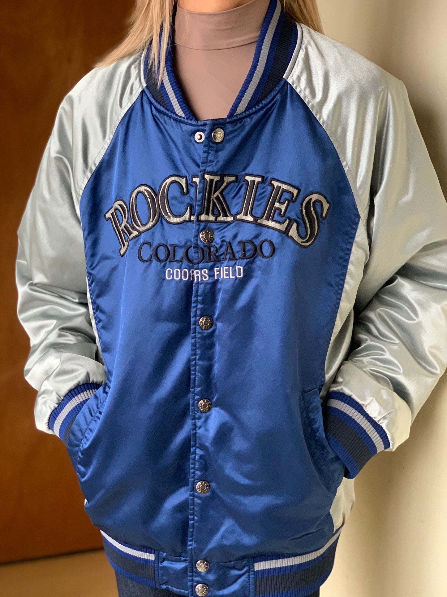 MLB ROCKIES baseball jacket