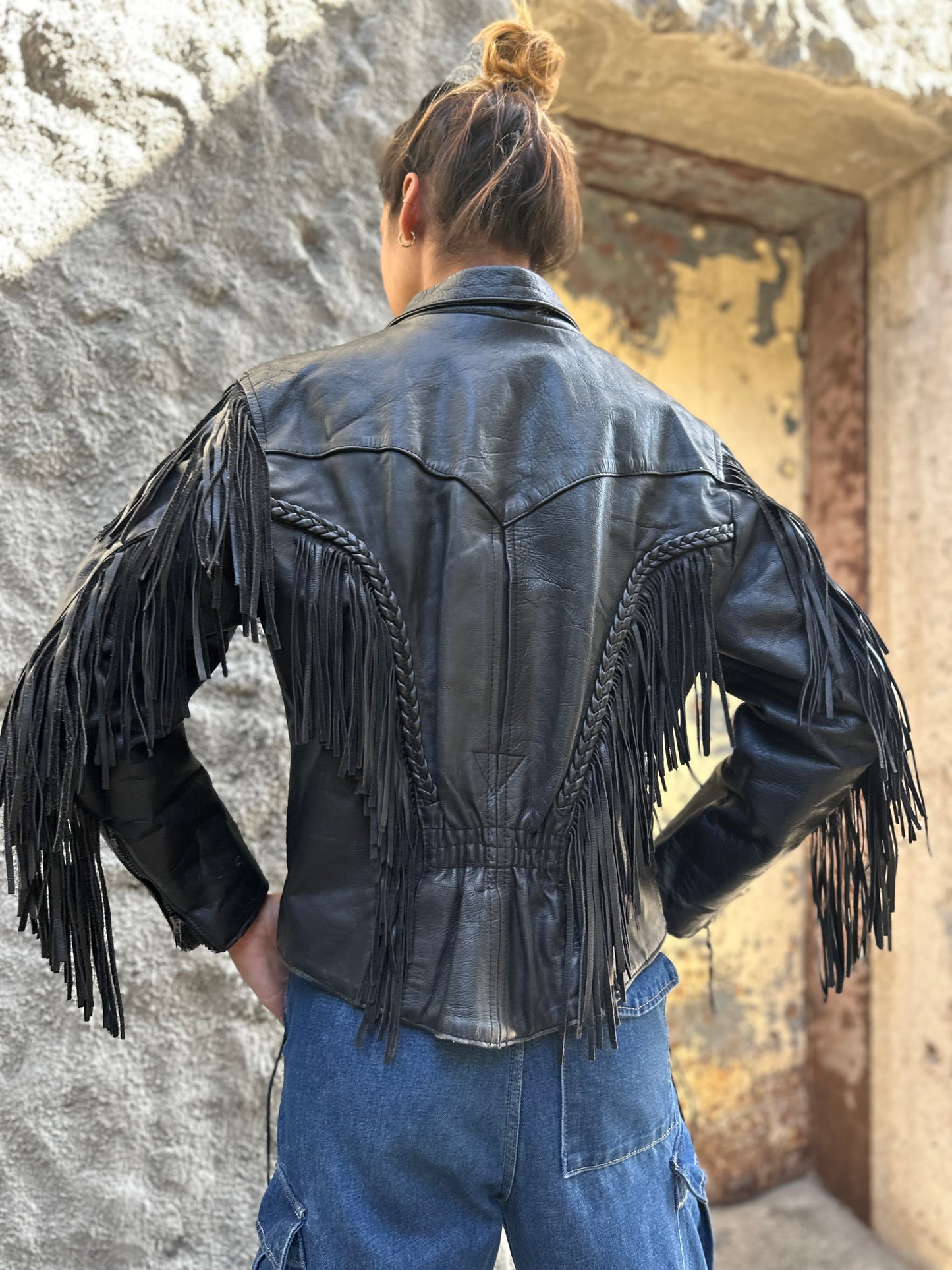 Fringe biker jacket