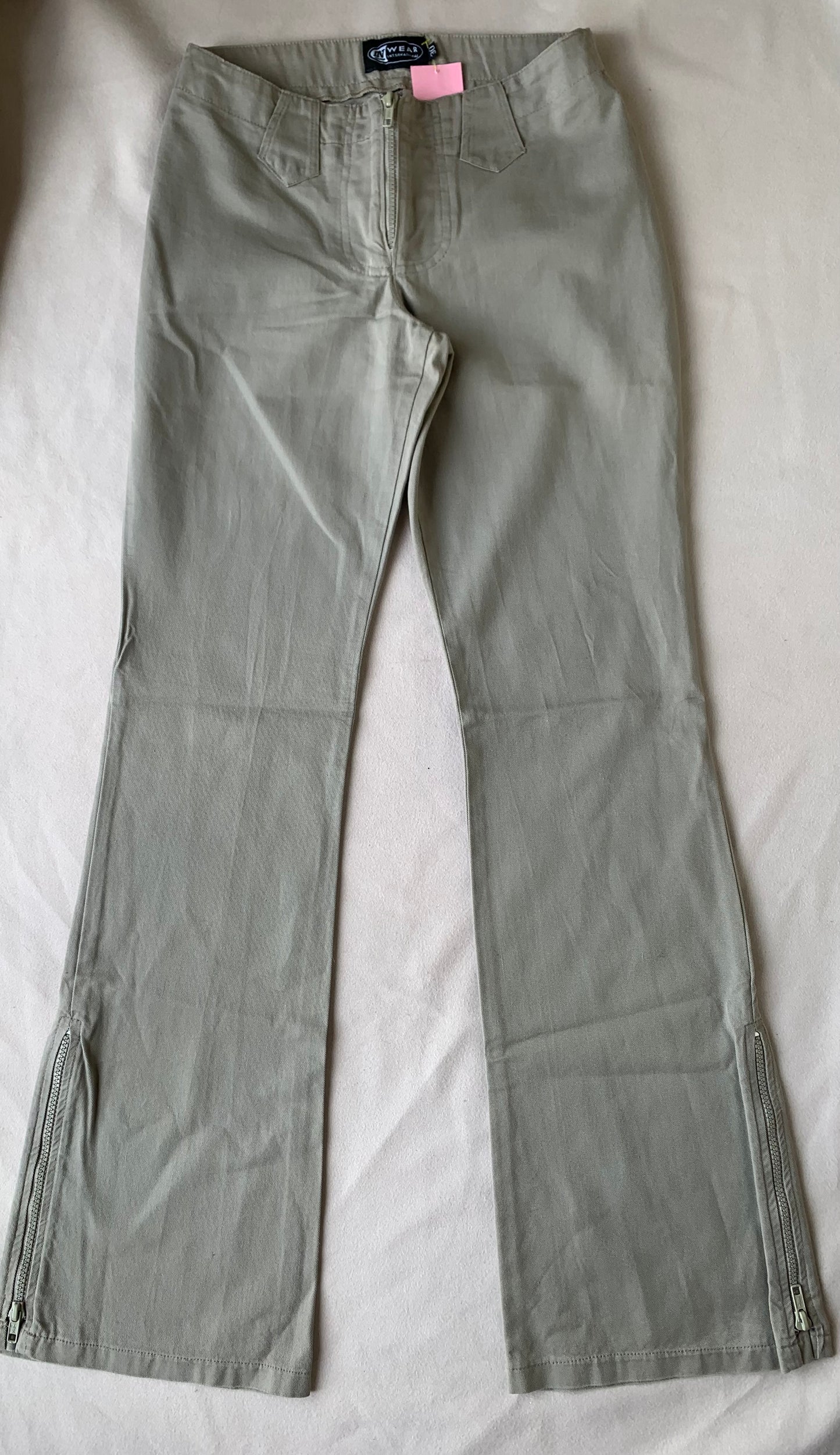 Y2K khaki flare pants