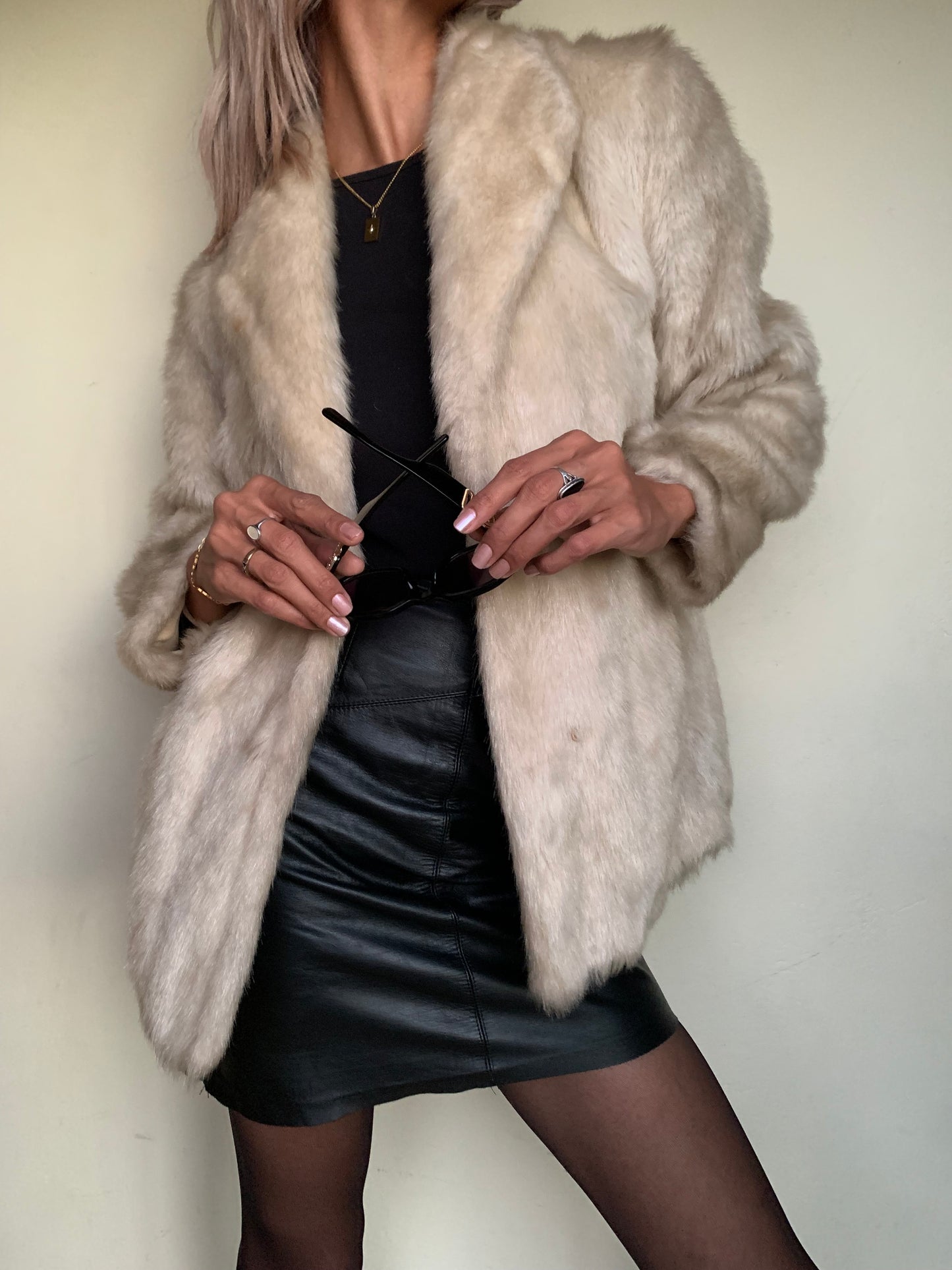 Cream dream faux fur