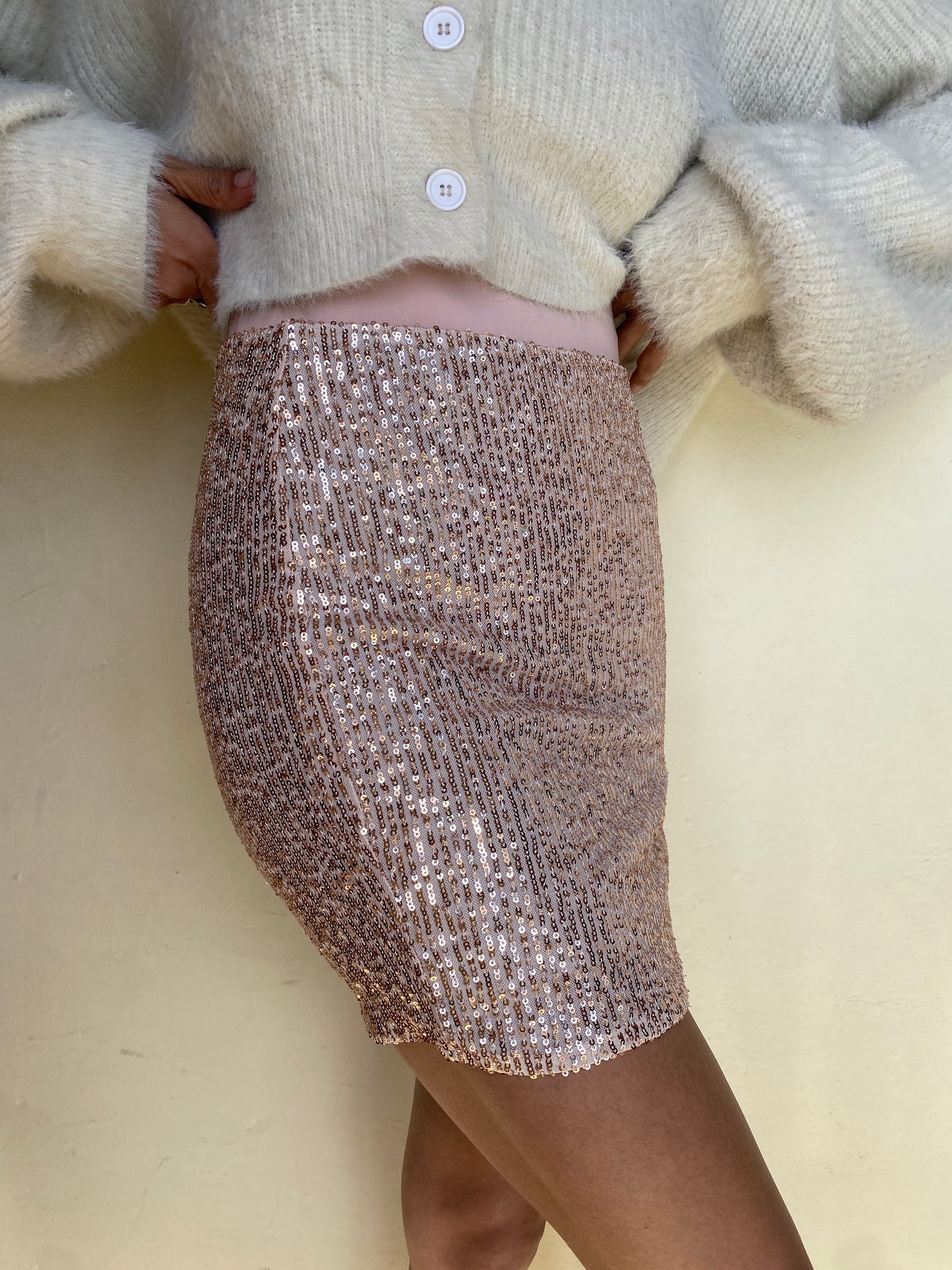 Sequin skirt (light pink)