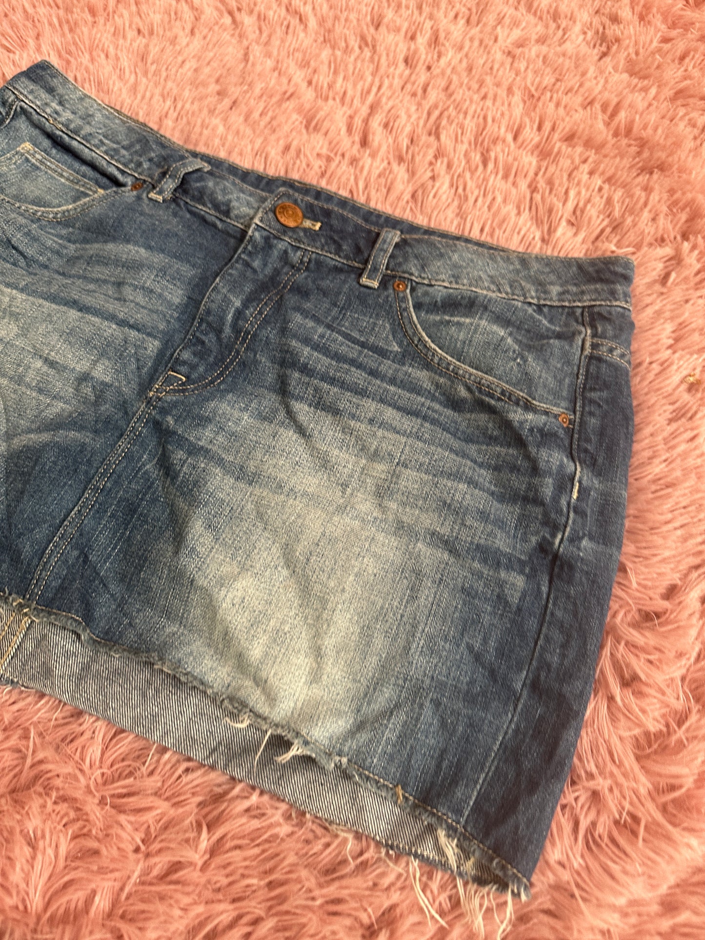 Denim micro skirt