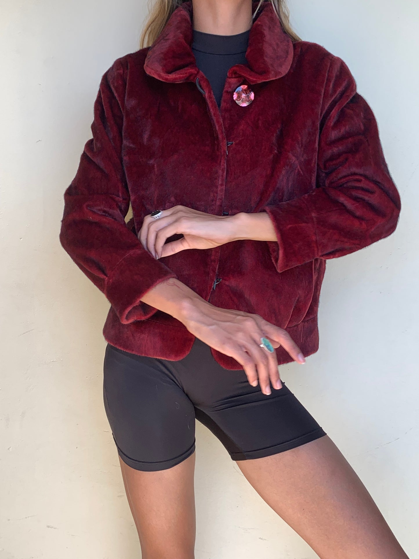 Velvet feel jacket