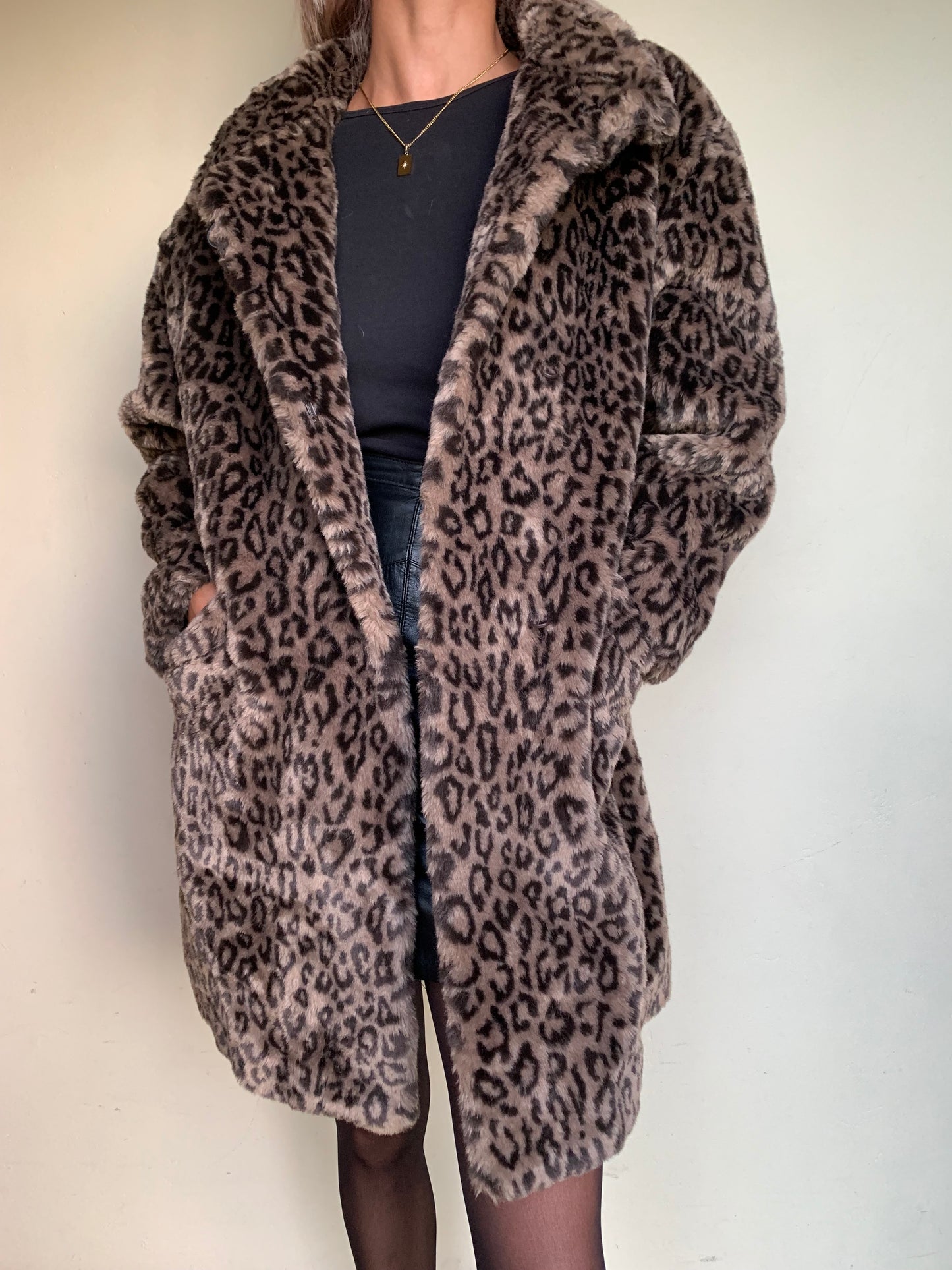 Animal print coat