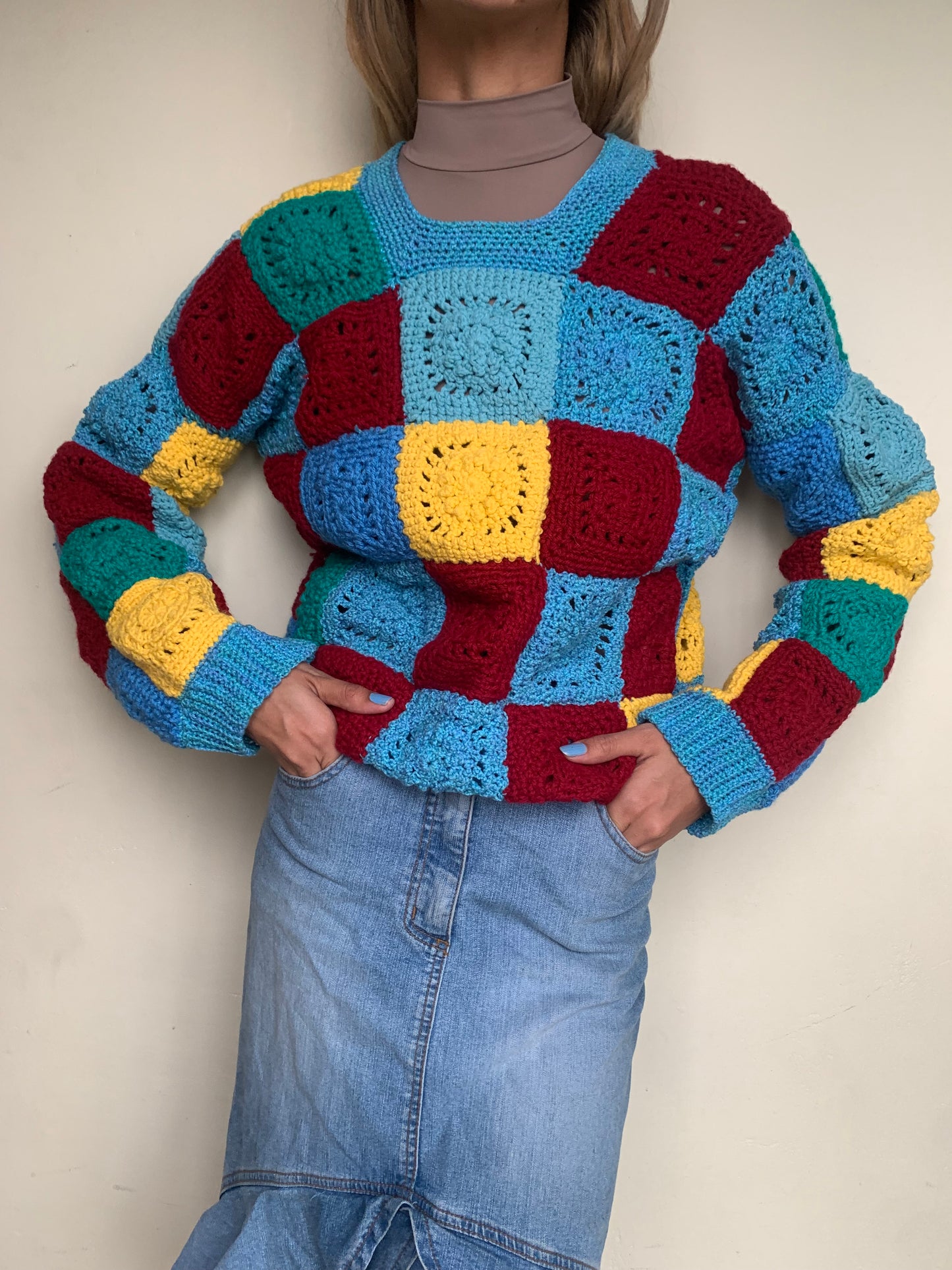 Crochet square jersey