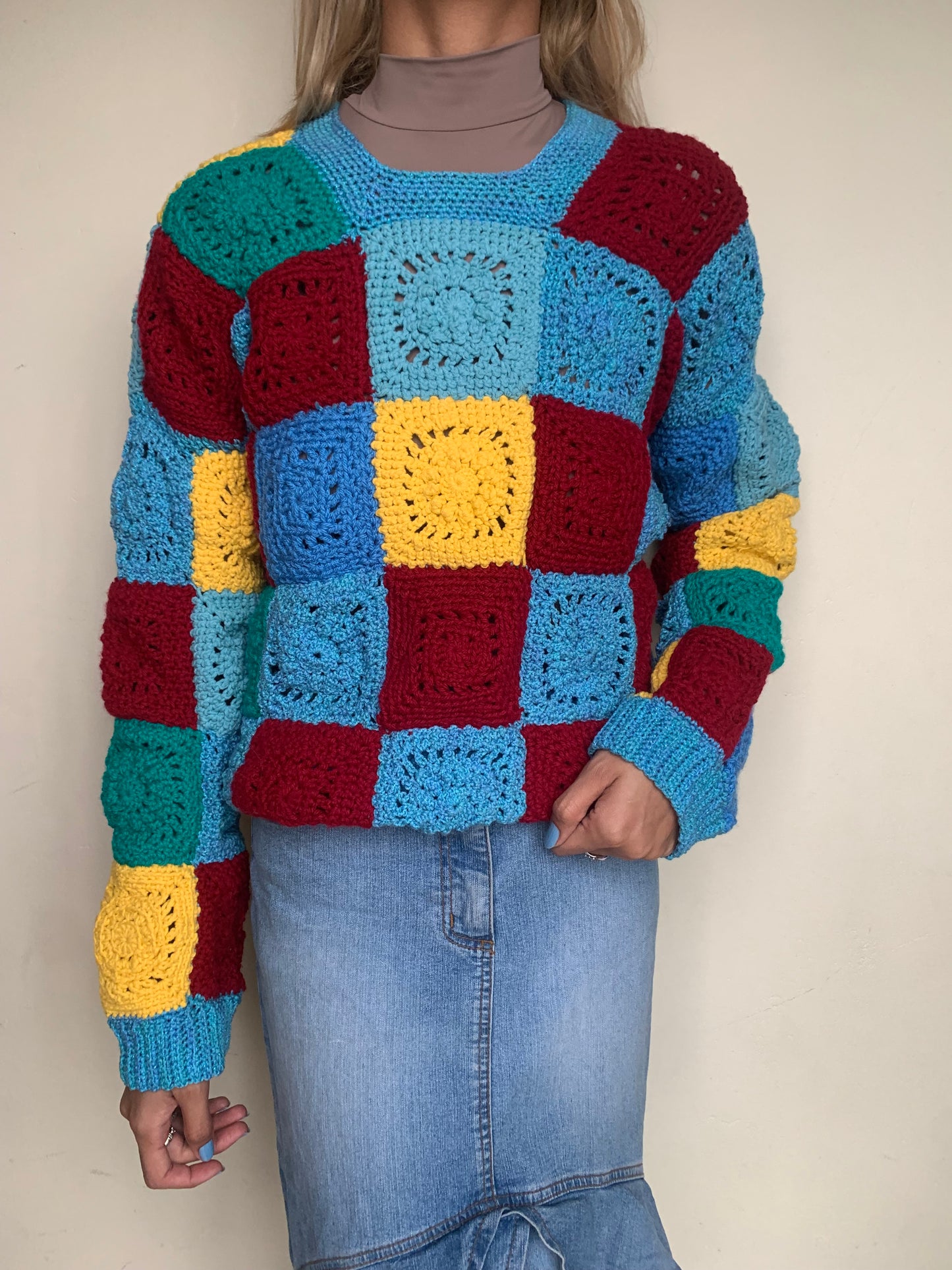 Crochet square jersey