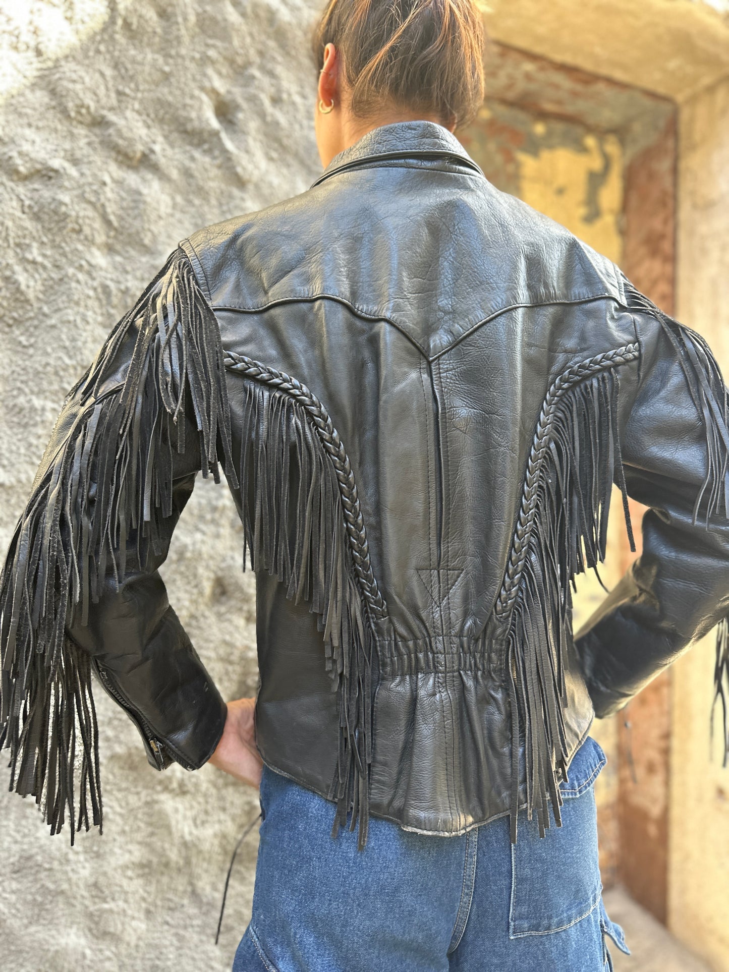 Fringe biker jacket