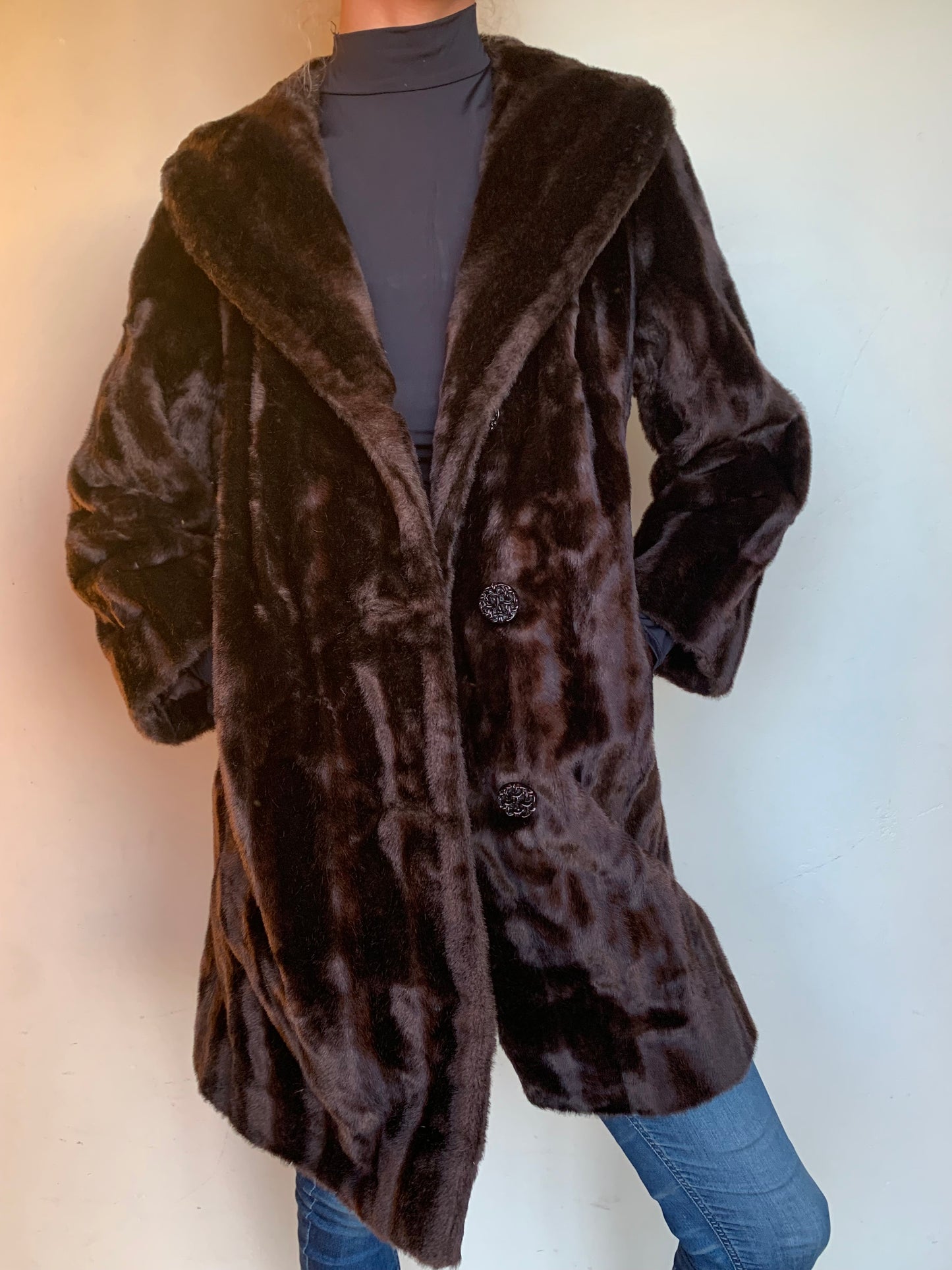 Faux fur coat