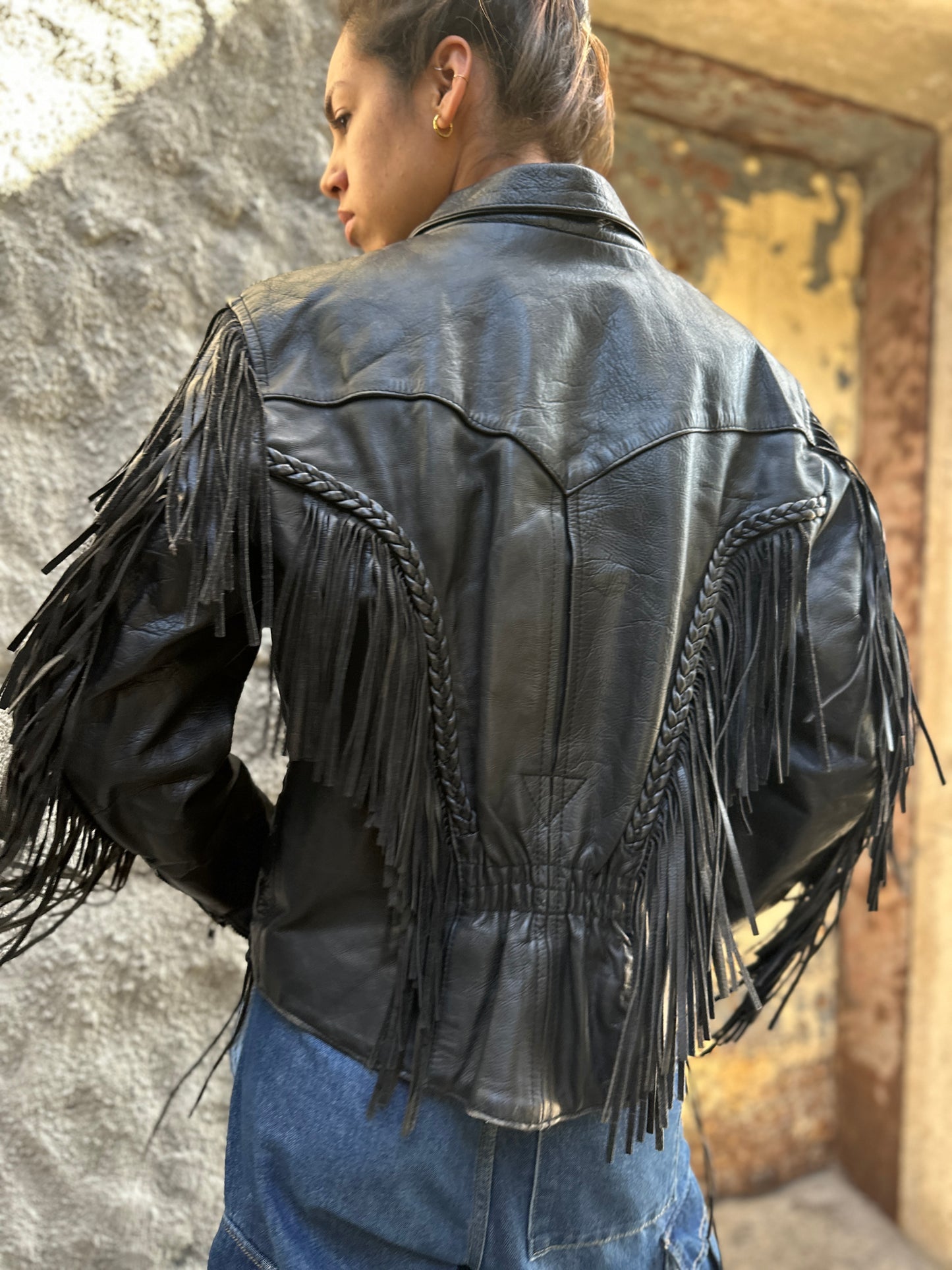 Fringe biker jacket