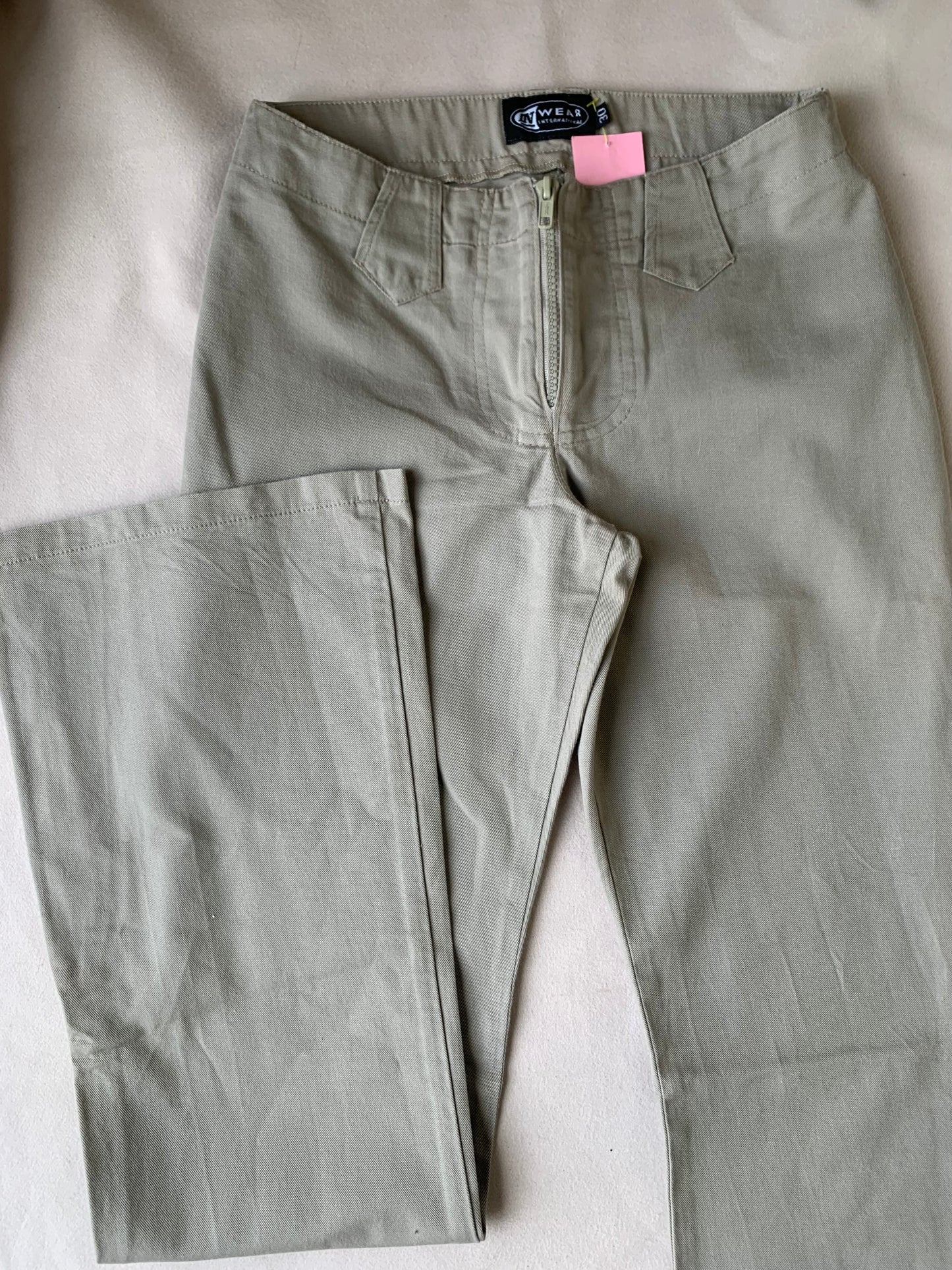 Y2K khaki flare pants