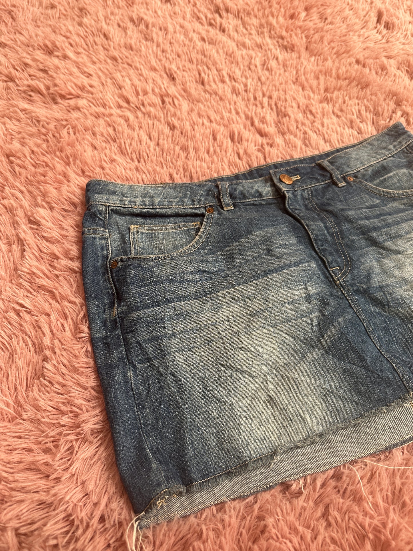 Denim micro skirt