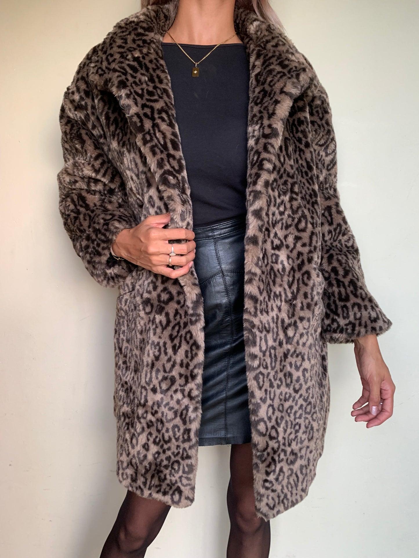 Animal print coat