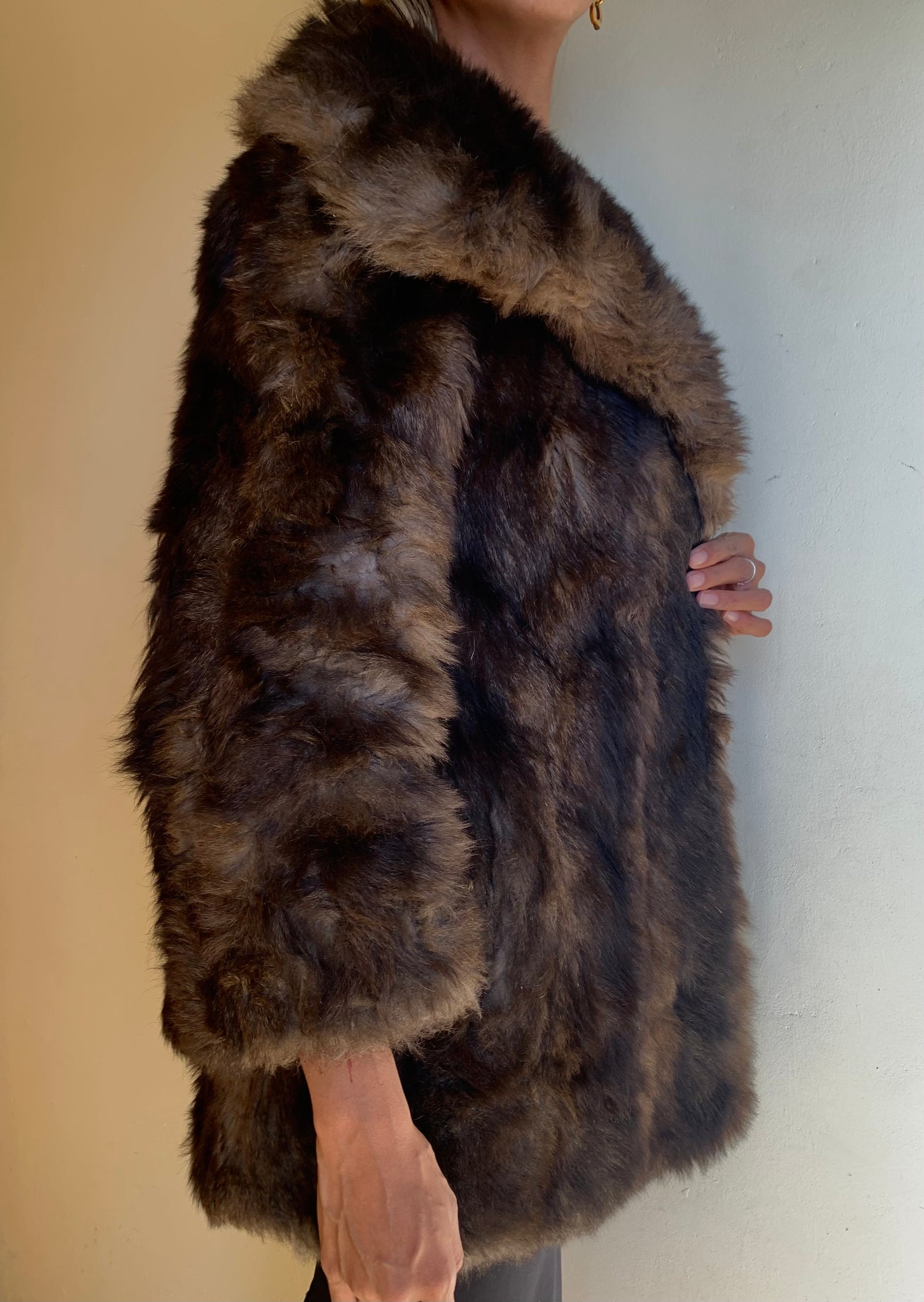 Fuzzy faux fur jacket