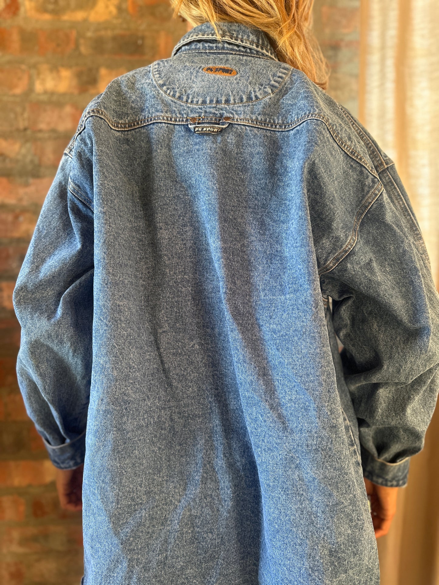 Oversized vintage denim jacket