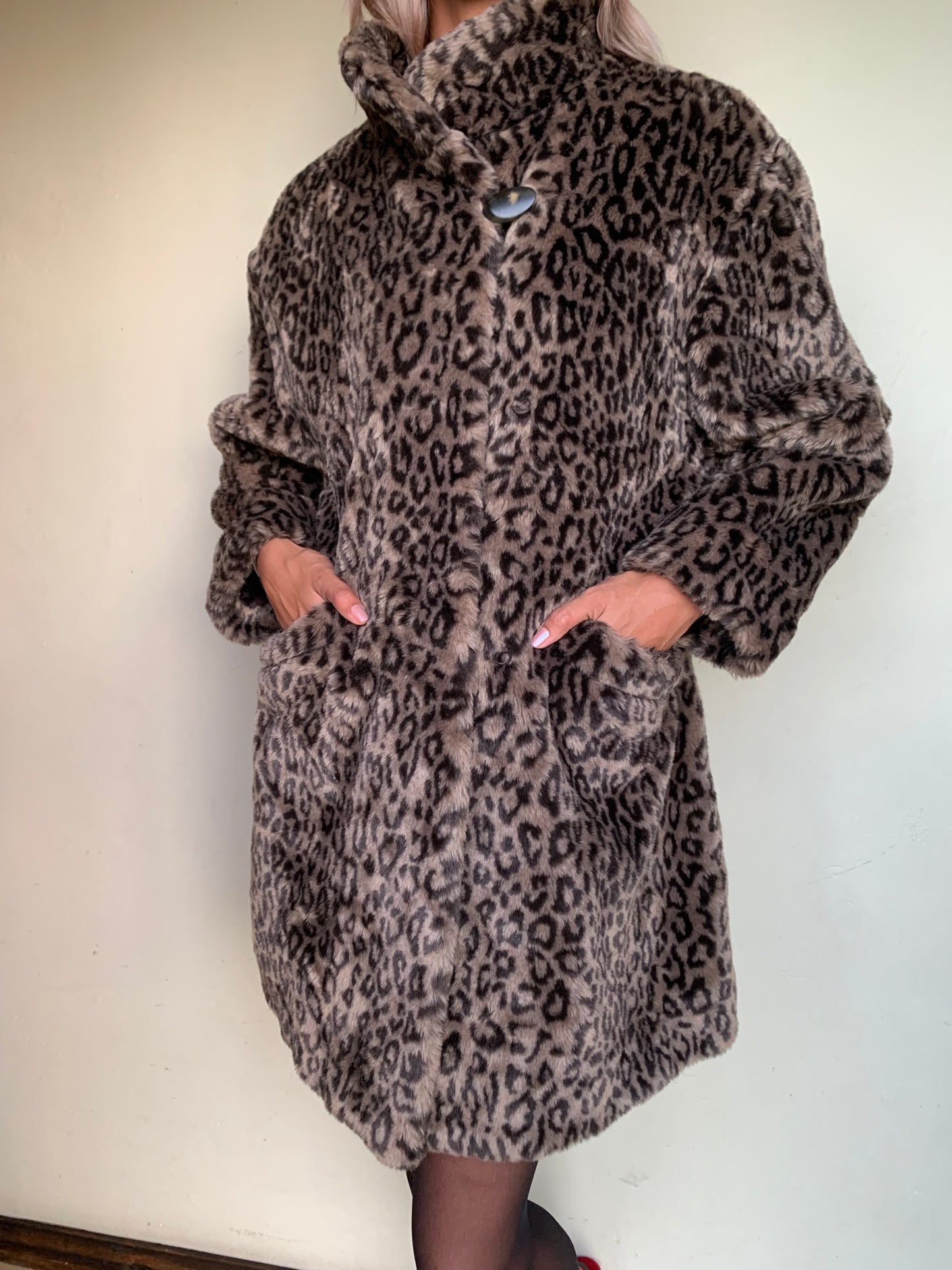 Animal print coat