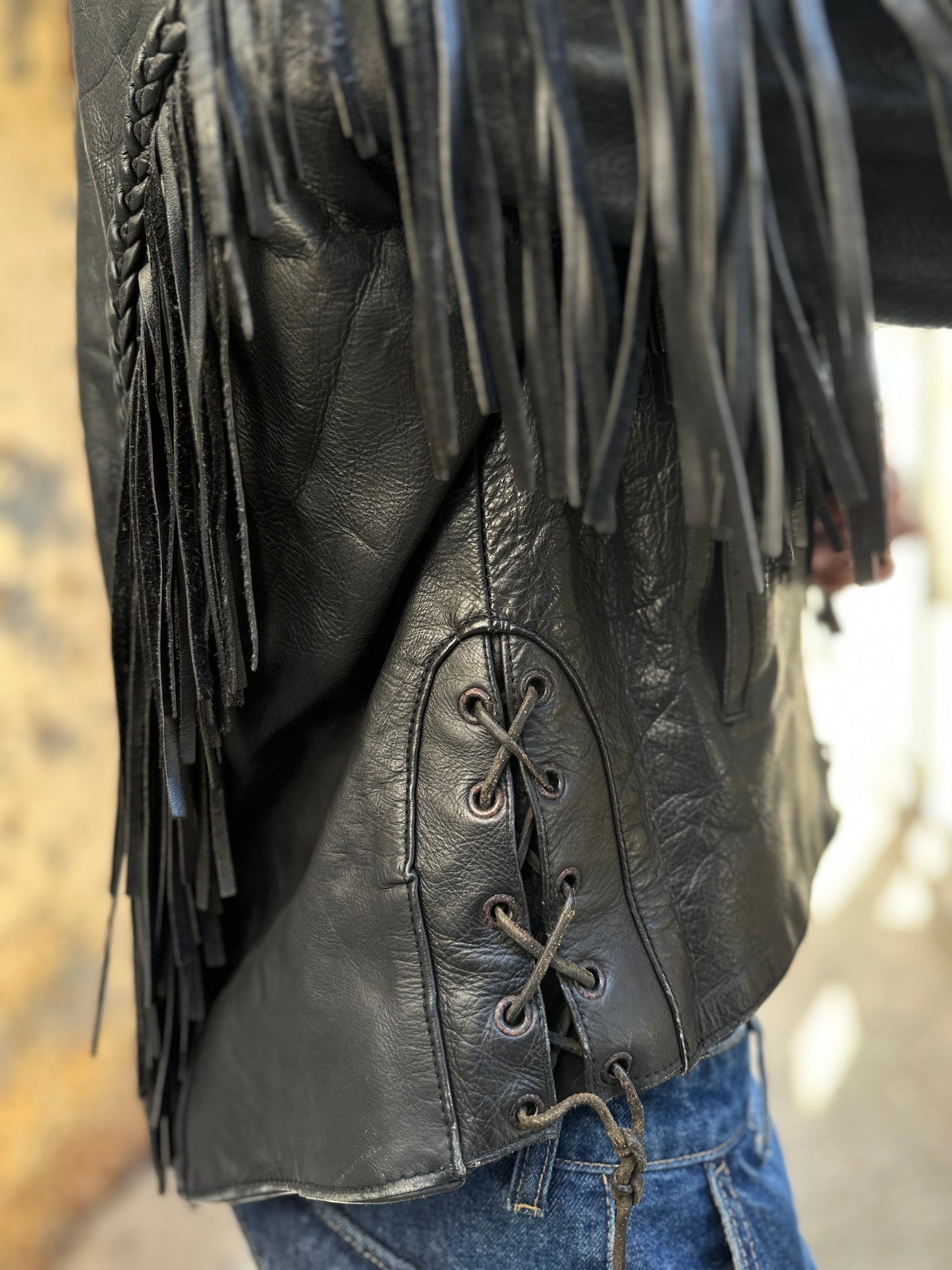 Fringe biker jacket