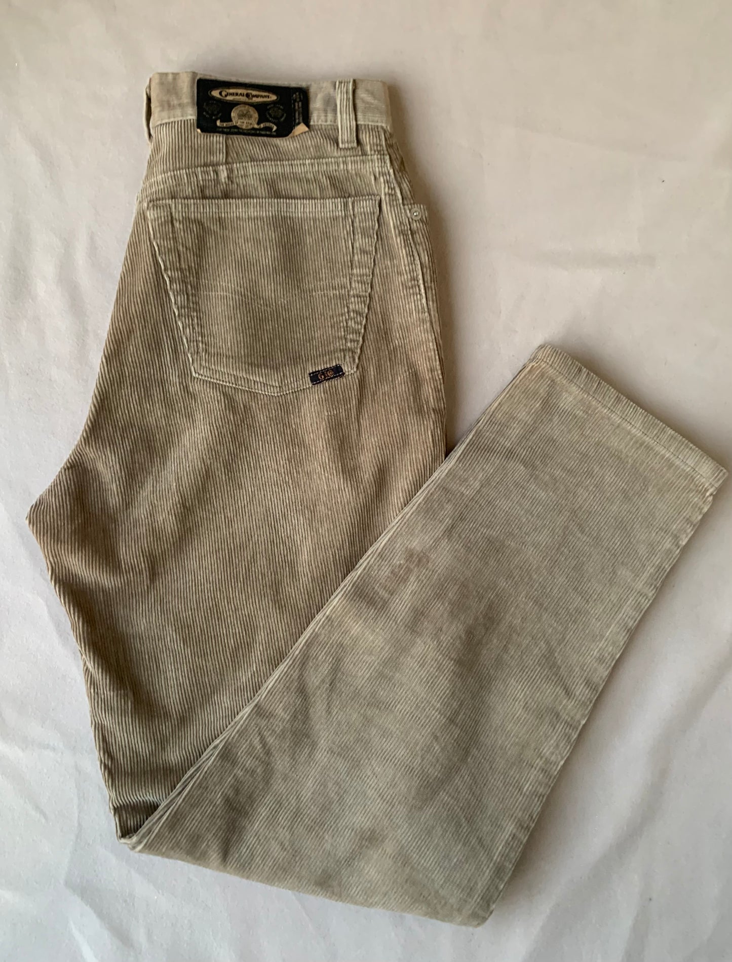 Brown tapered corduroy pants