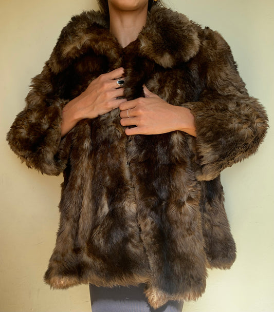 Faux fur chocolate jacket